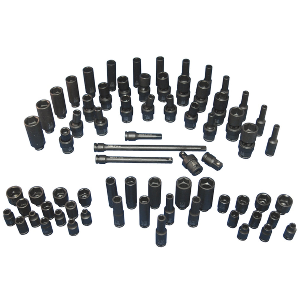 ATD - 2271 - 71 Pc. 1/4 in Dr. 6 Point SAE & Metric Standard, Deep and Universal Impact Socket Set