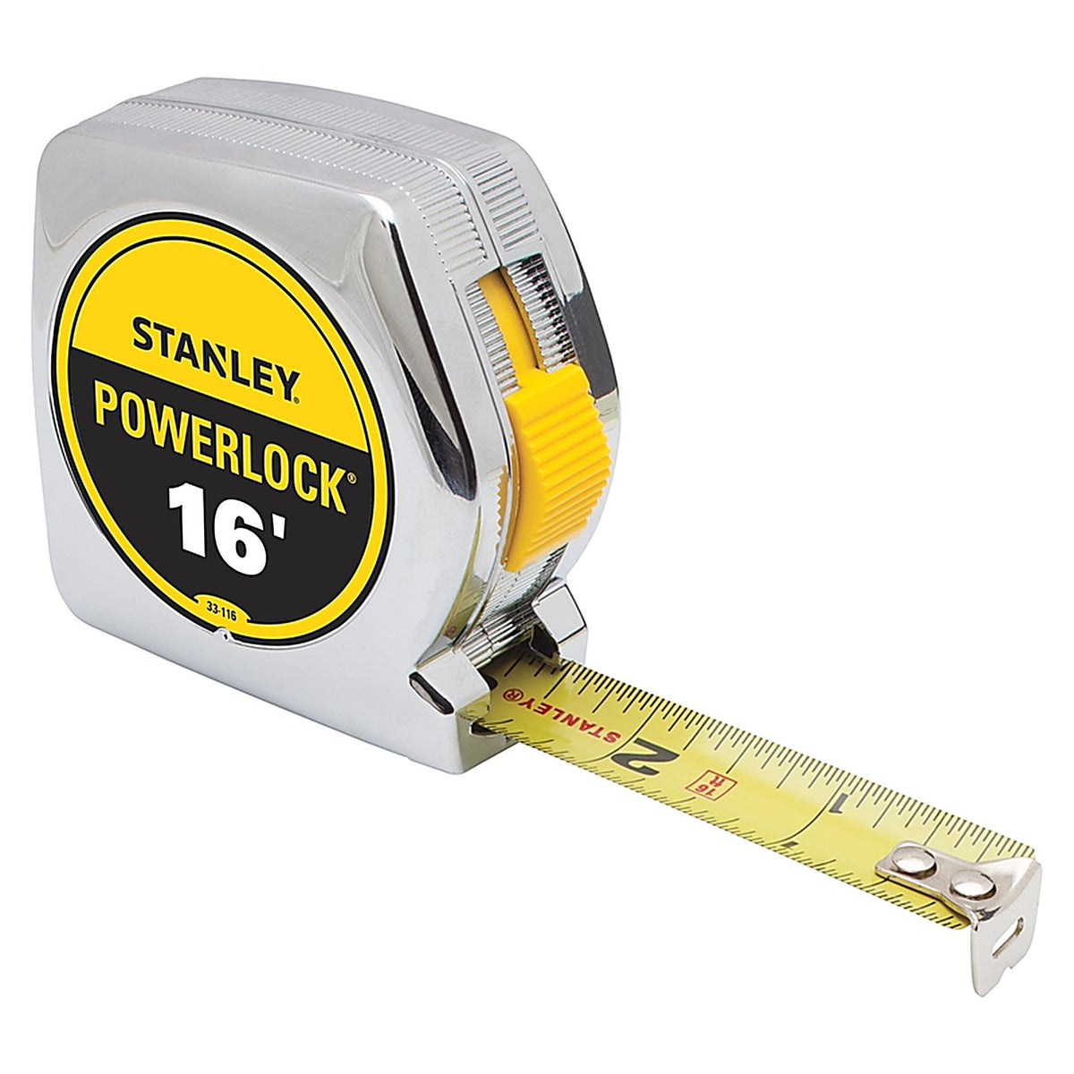 Stanley - 33-116 - PowerLock 16 ft. L x 0.75 in. W Tape Measure - 1/Pack
