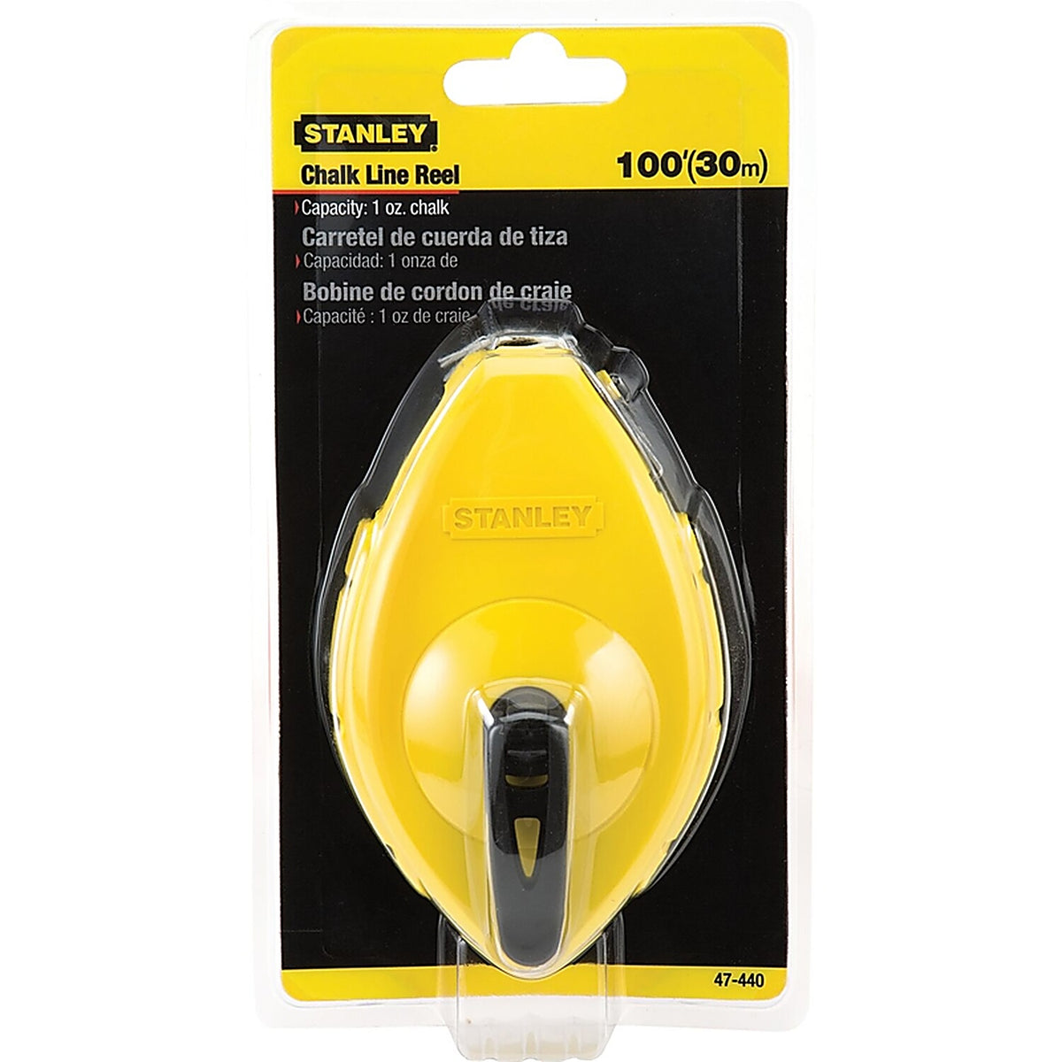Stanley - 47-440 - 4 oz Yellow Chalk Line Reel 100 ft.