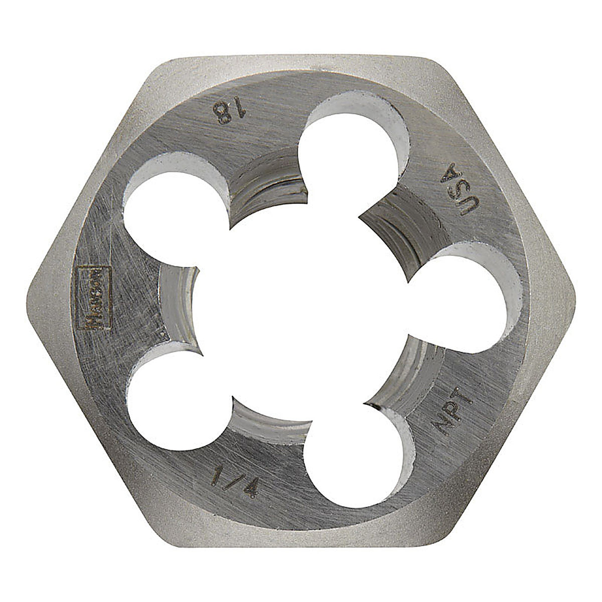 Irwin - 9503ZR - Hanson High Carbon Steel SAE Hexagon Die 1/4 in.-18NPT 1/pc.