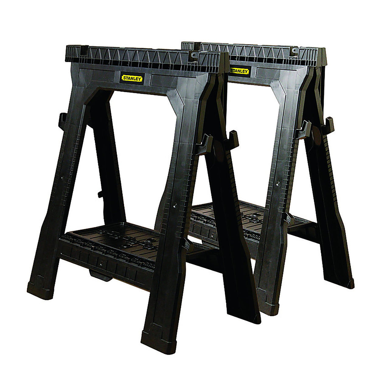Stanley - 060864R - 32 in. H x 26-7/8 in. W x 2-1/8 in. D Folding Sawhorse 1000 lb. capacity Black - 1/Pack