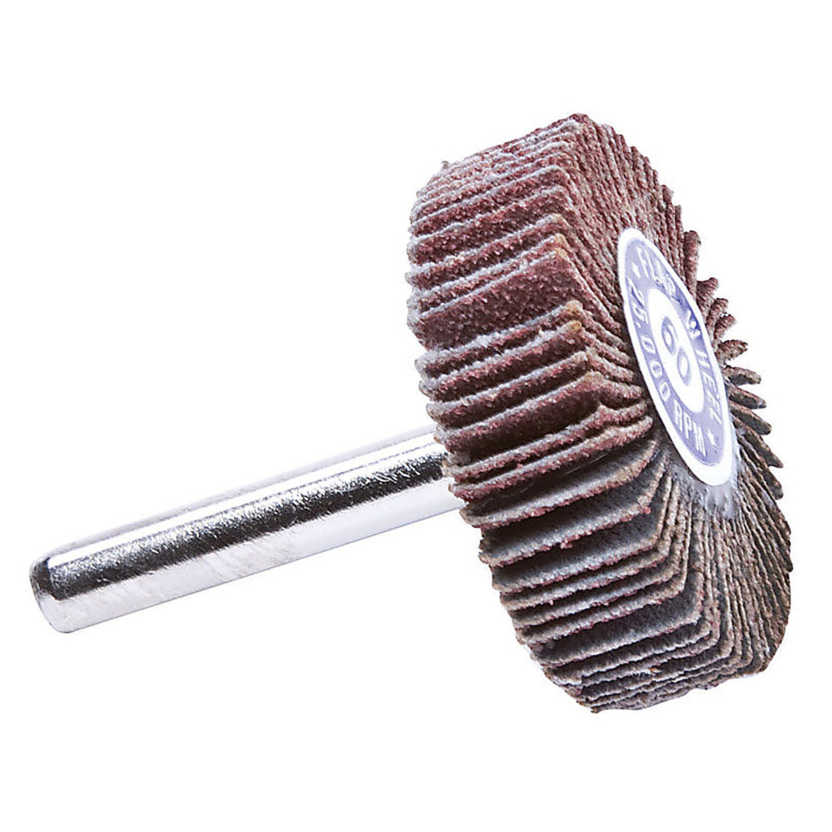Forney - 60187 - 1-1/2 in. D X 1/4 in. Aluminum Oxide Flap Wheel 60 Grit 1 pc