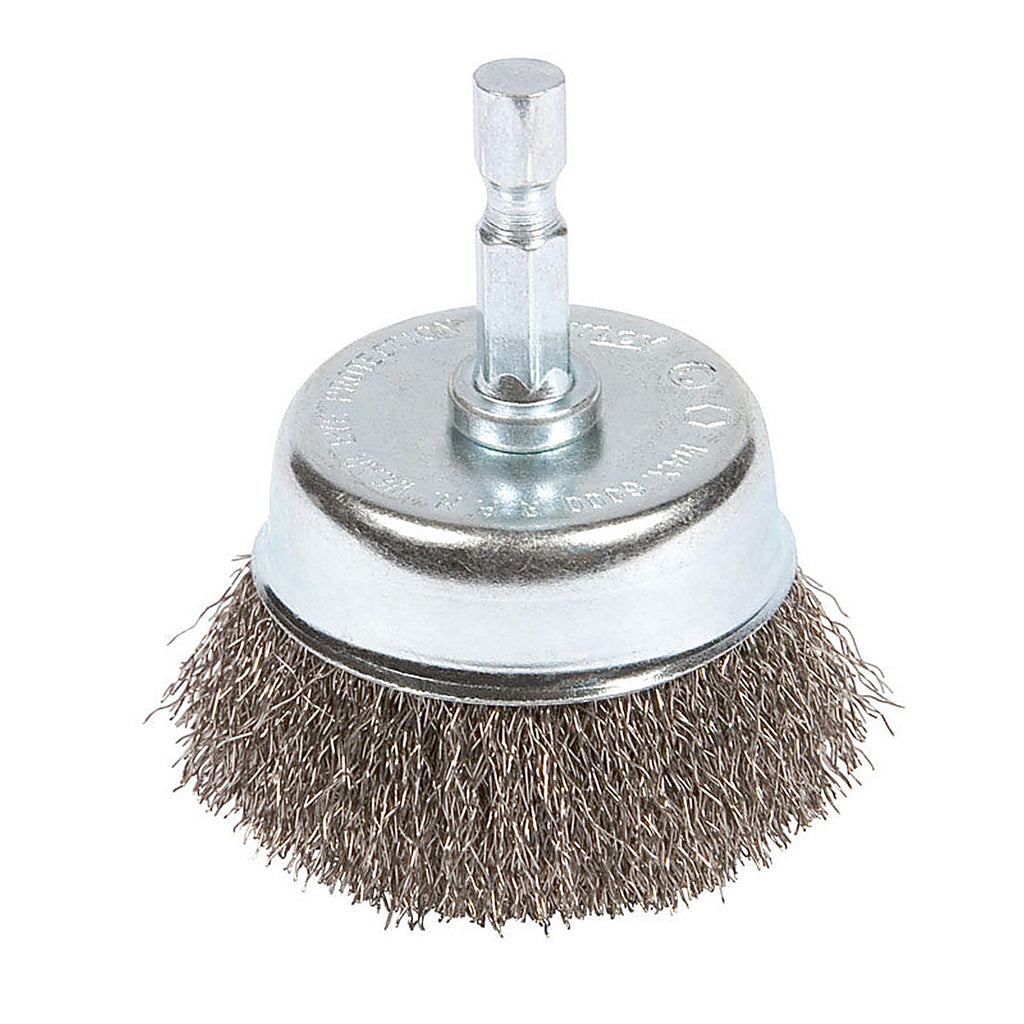Forney - 72732 - 3 in. D X 1/4 in. S Fine Steel Crimped Wire Cup Brush 6000 rpm 1 pc
