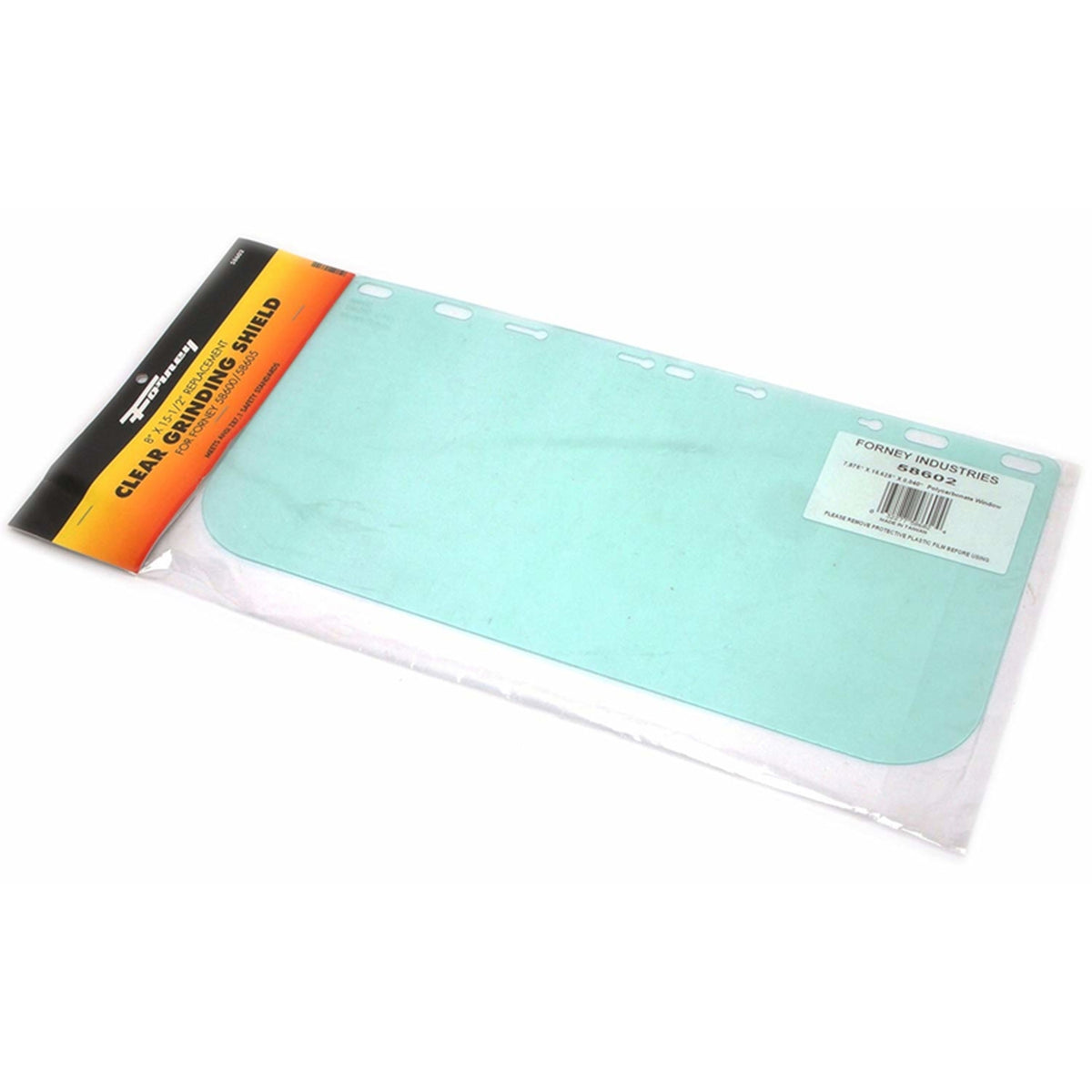 Forney - 58602 - 8 in. H X 15.5 in. W Plastic Window Shield Clear 1 pc