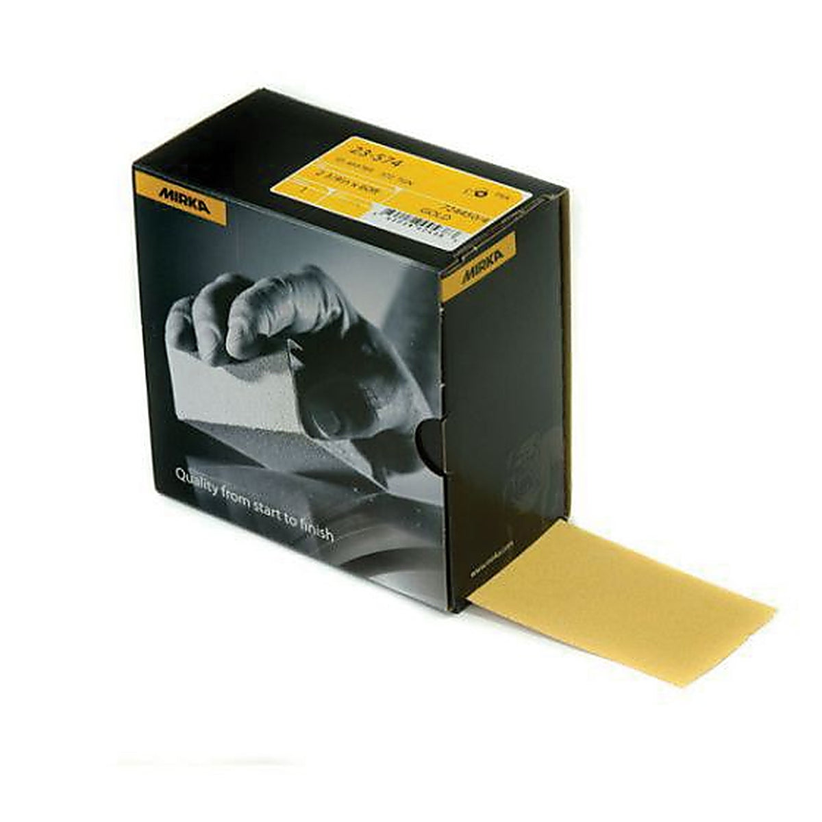Mirka - 23584120 - Bulldog Gold 23 Series Semi-Open Coated Sanding Sheet Roll, 2-3/4 Inch W X 40 Yd L, P120 Grit
