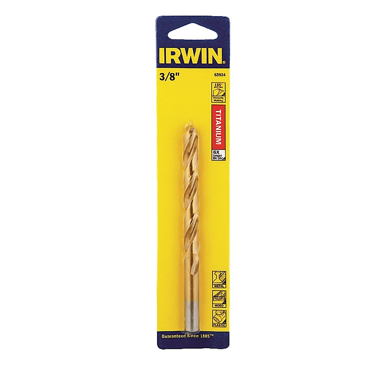 Irwin - 63924 - 3/8 in. x 5 in. L High Speed Steel Drill Bit 1/pc.