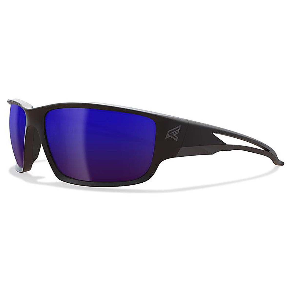 Edge Eyewear - TSKAP218 - Kazbek Polarized Safety Glasses Blue Mirror Lens Black Frame 1/pc.