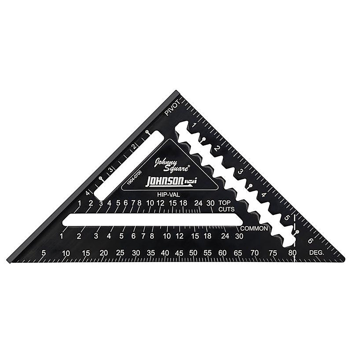 Johnson - 1904-0700 - 7 in. L x 10 in. H Aluminum Rafter Square Black