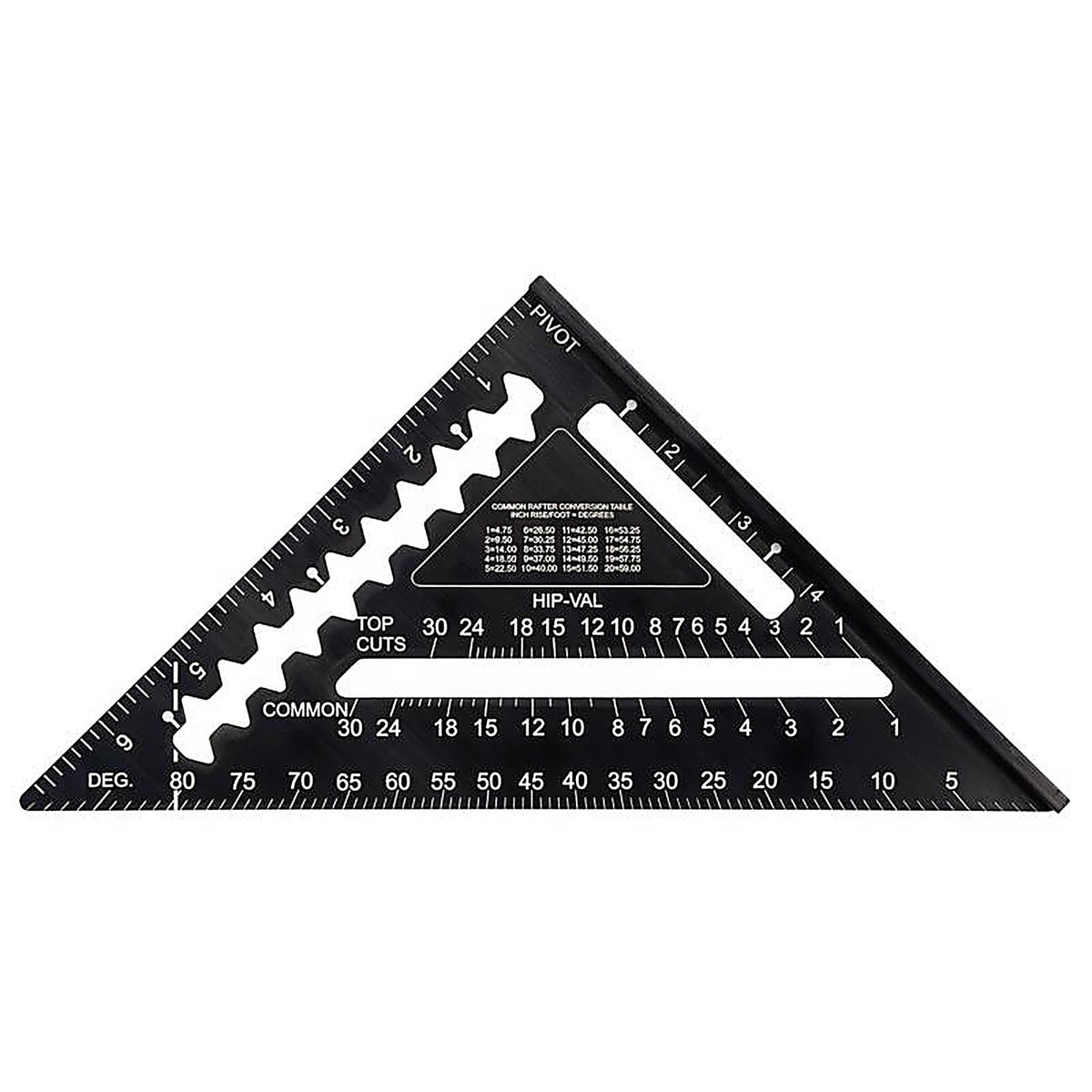 Johnson - 1904-0700 - 7 in. L x 10 in. H Aluminum Rafter Square Black