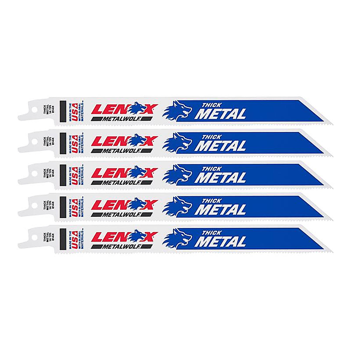 Lenox - 21519814R - 8 in. Bi-Metal Reciprocating Saw Blade 14 TPI - 5/Pack