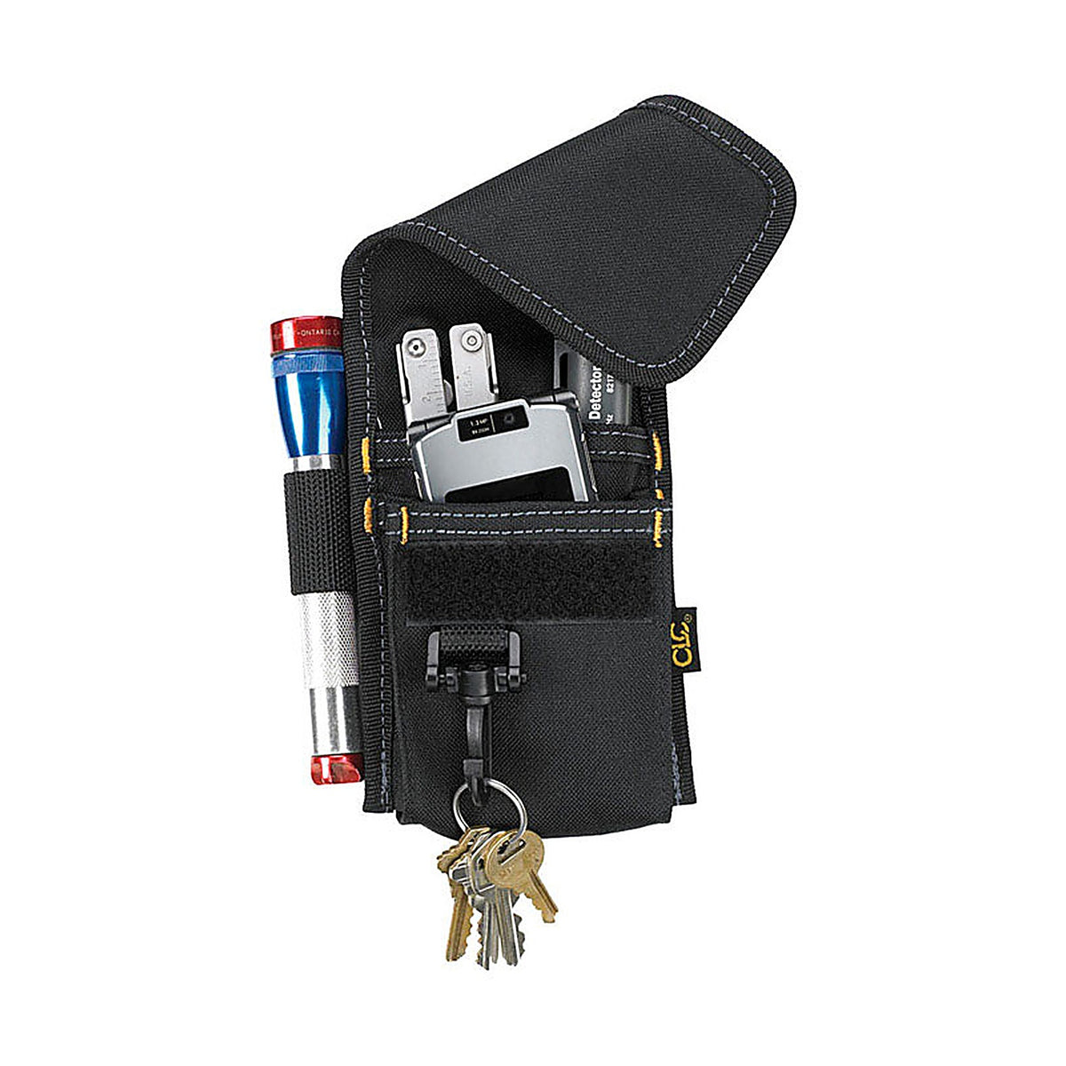 CLC - 1104 - 4 pocket Polyester Fabric Tool Holder 3.5 in. L X 7 in. H Black