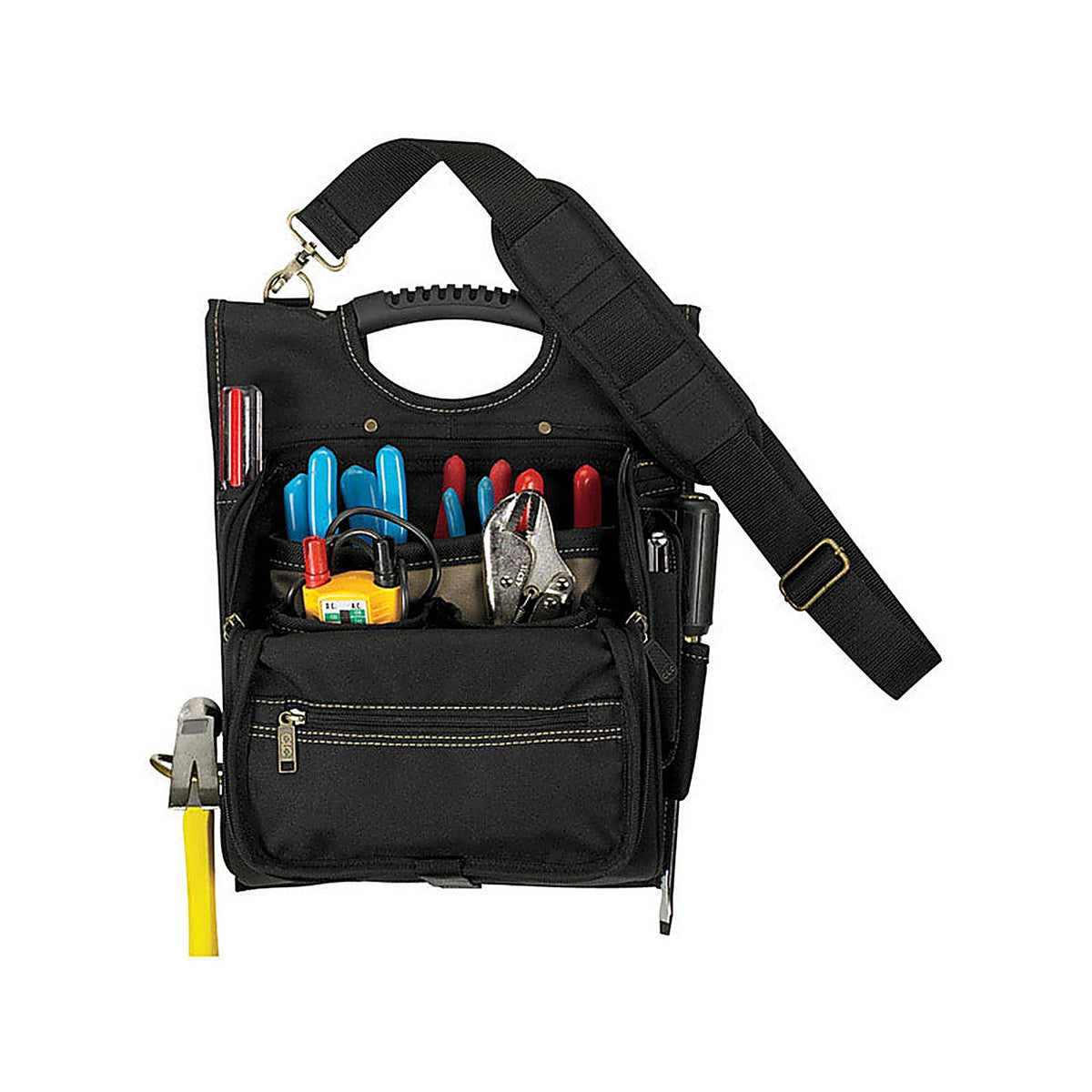 CLC - 1509 - 4 in. W x 15.25 in. H Polyester Electrician's Pouch 21 pocket Black/Tan 1 pc