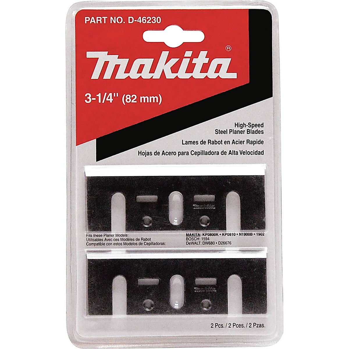 Makita - D-46230 - 3-1/4 in. L Steel Planer Blade 2 pk