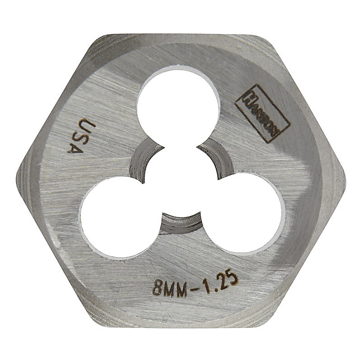 Irwin - 9734 - Hanson High Carbon Steel Metric Hexagon Die 8mm-1.25 1/pc.