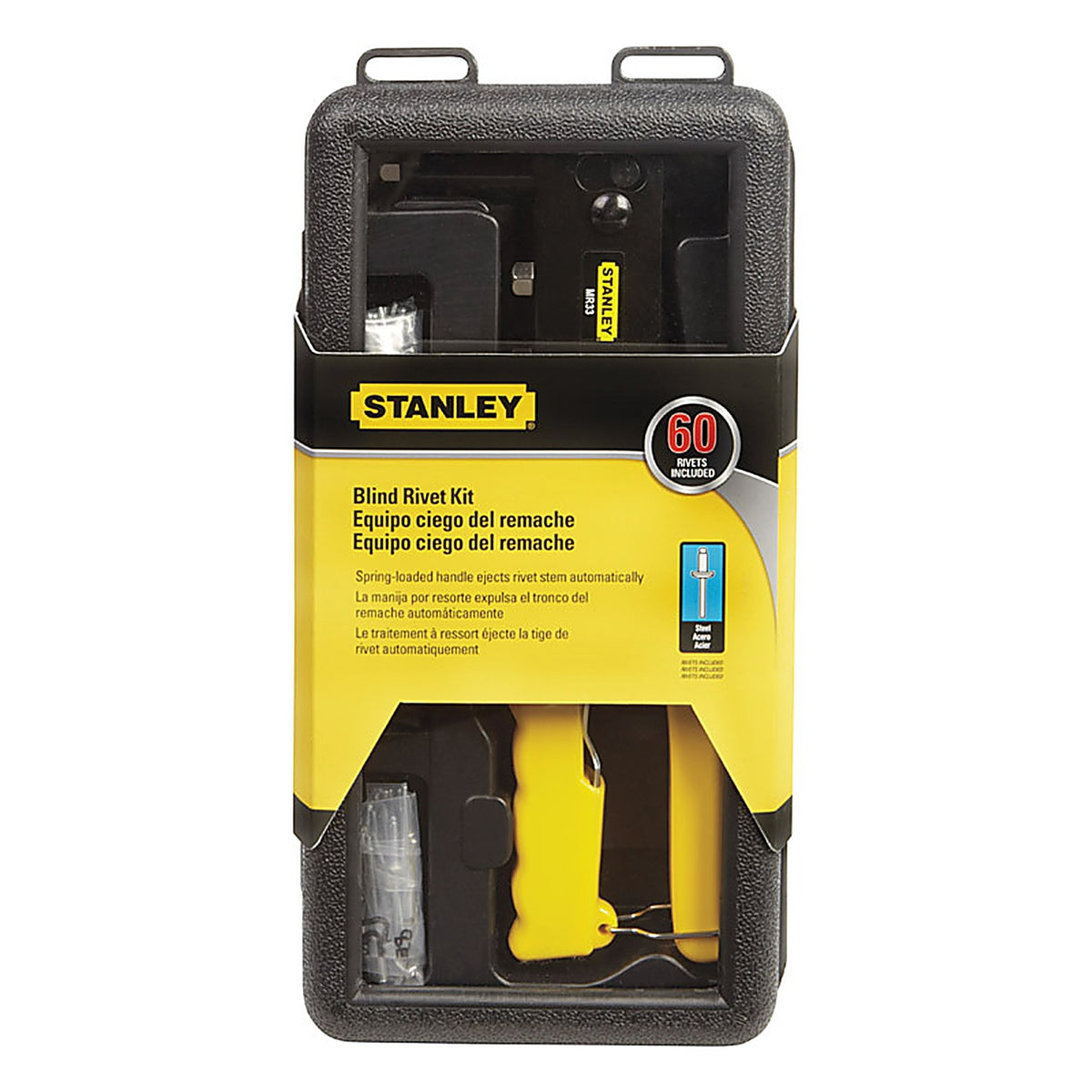 Stanley - STHT72179 - Steel Blind Rivet Tool Kit Yellow 60/pc.