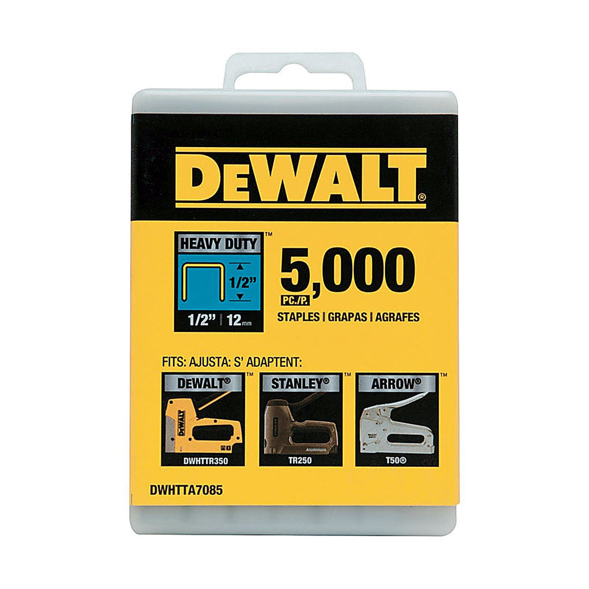 DeWalt - DWHTTA7085 - T50 1/2 in. L Narrow Crown Heavy Duty Staples 5000 pk