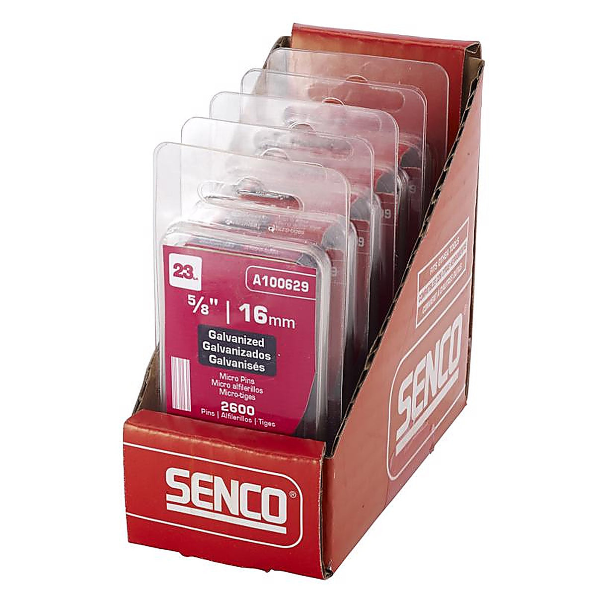 Senco - A100629 - 5/8 in. 23 Ga. Straight Strip Micro Pins Smooth Shank 2,600/Pack