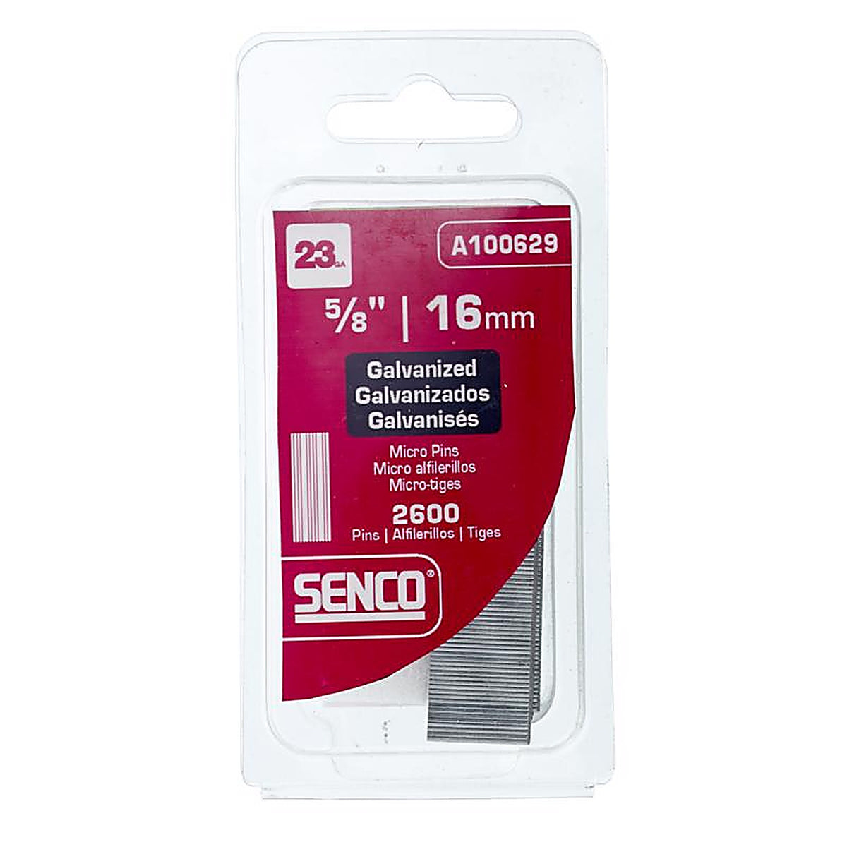 Senco - A100629 - 5/8 in. 23 Ga. Straight Strip Micro Pins Smooth Shank 2,600/Pack
