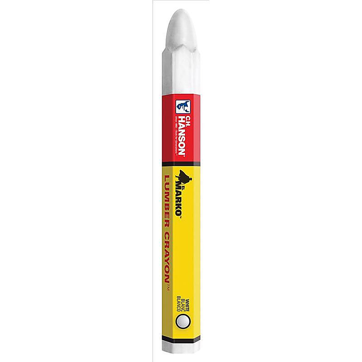 C.H. Hanson - 10370 - 4.5 in. L Lumber Crayon White 1 pc