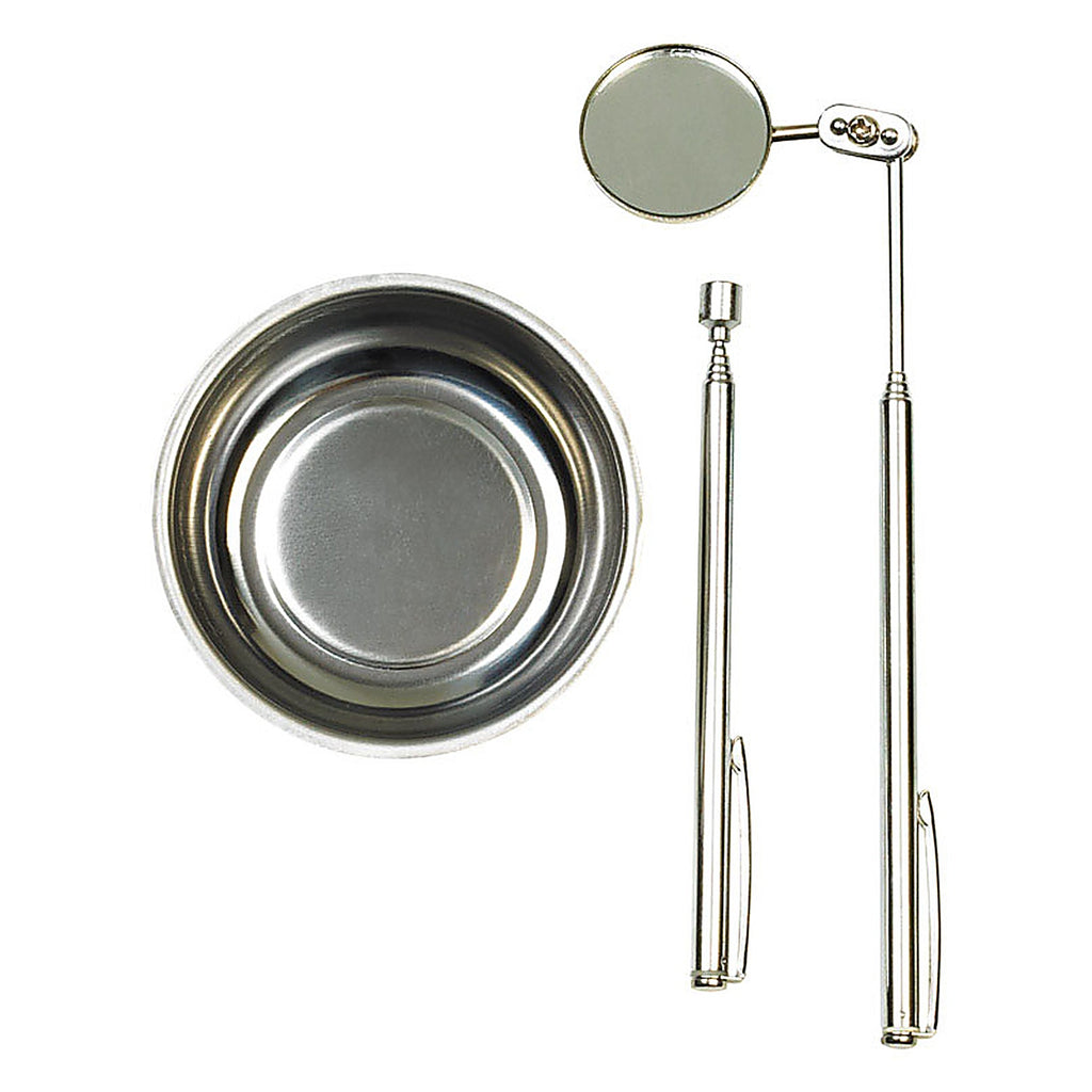 Steel Grip - DR67849 - Stainless Steel Magnetic Tool Set 1 lb. pull Silver 3/pc.