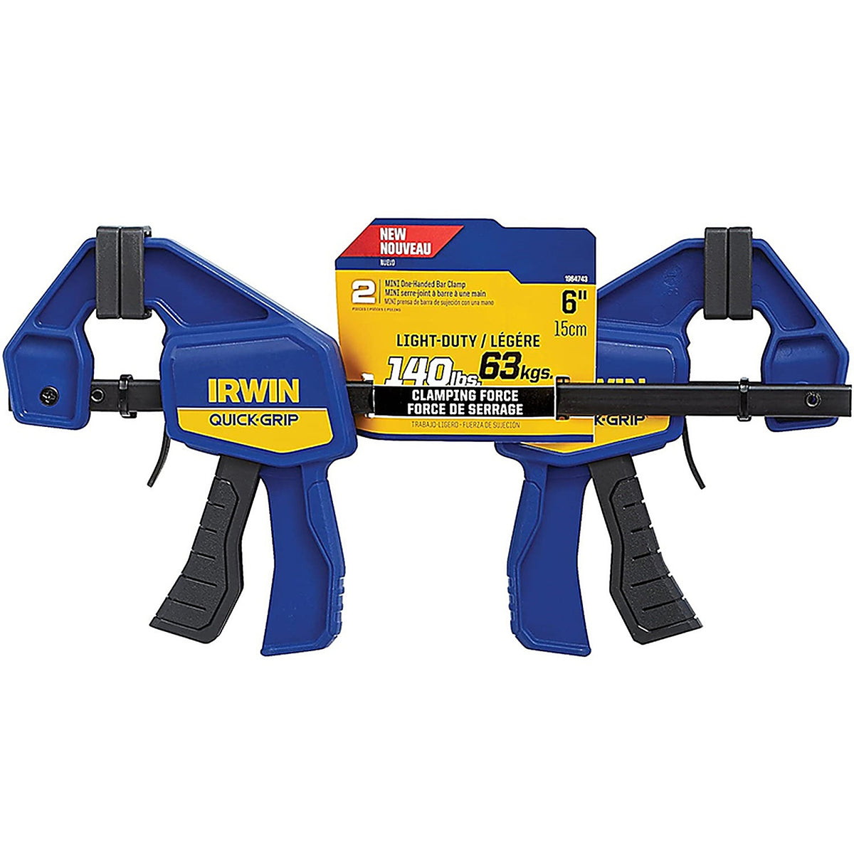 Irwin - 1964743 - Quick-Grip 6 in. x 2-7/16 in. D Bar Clamp 100 lb.