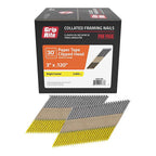 Grip-Rite - GRSP10D - 3 in. 12 Ga. Angled Strip Framing Nails 30 deg. Smooth Shank - 2000/Pack
