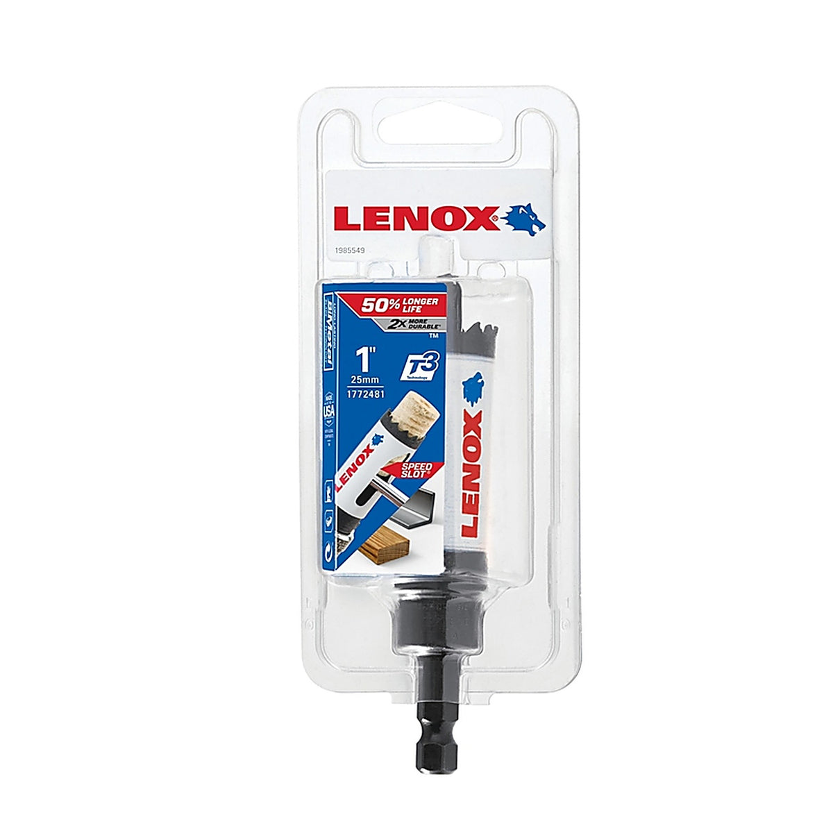 Lenox - 1772481 - Speed Slot 1 in. Dia. x 1.5 in. L Bi-Metal Hole Saw 1/pc.
