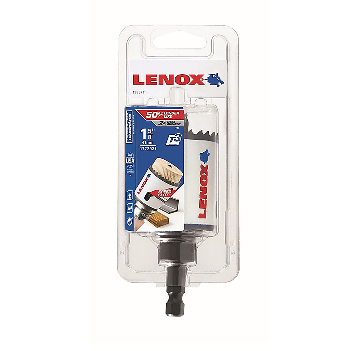 Lenox - 1772931 - Speed Slot 1-5/8 in. Bi-Metal Hole Saw 1 pc