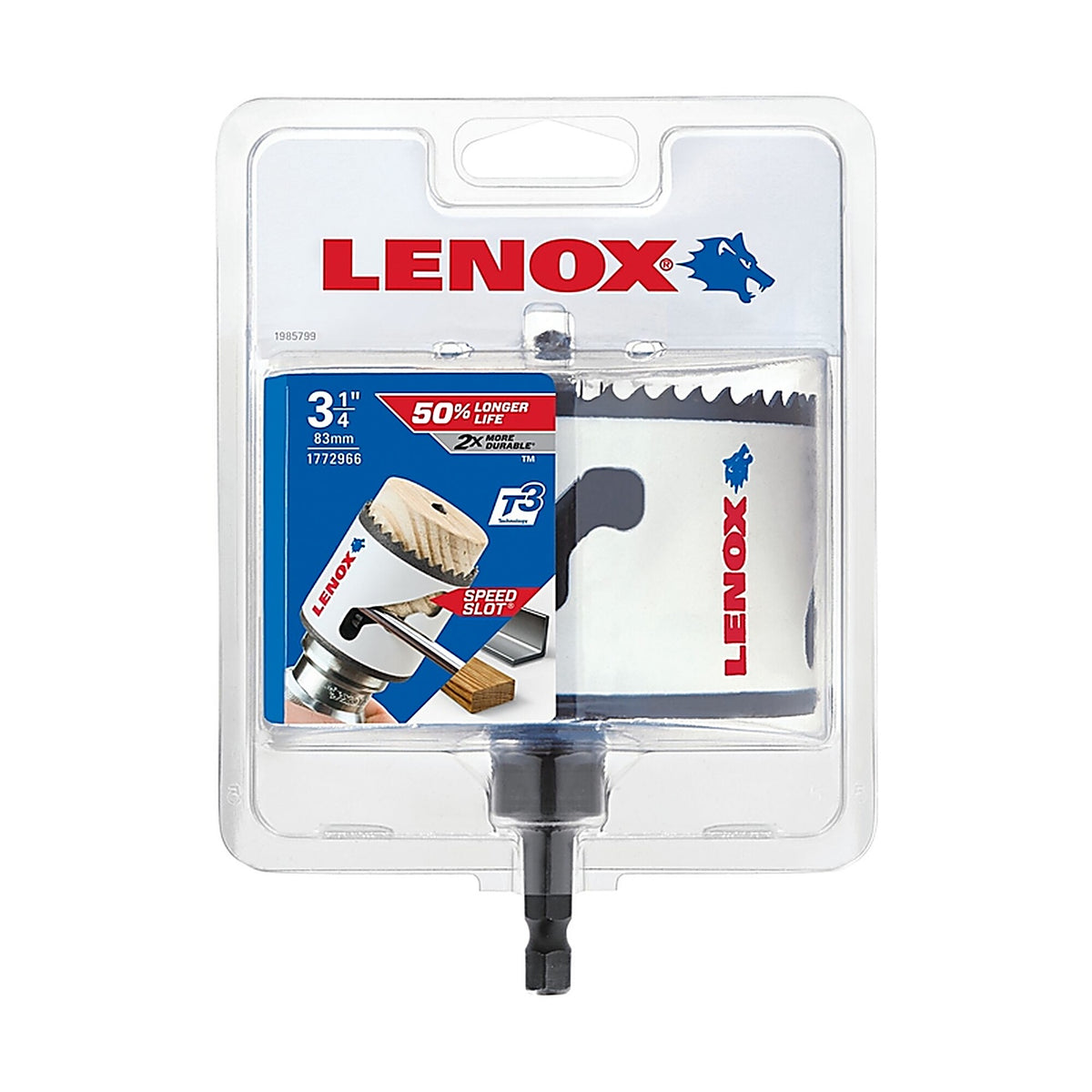 Lenox - 1772966 - Speed Slot 3-1/4 in. Bi-Metal Hole Saw 1 pc