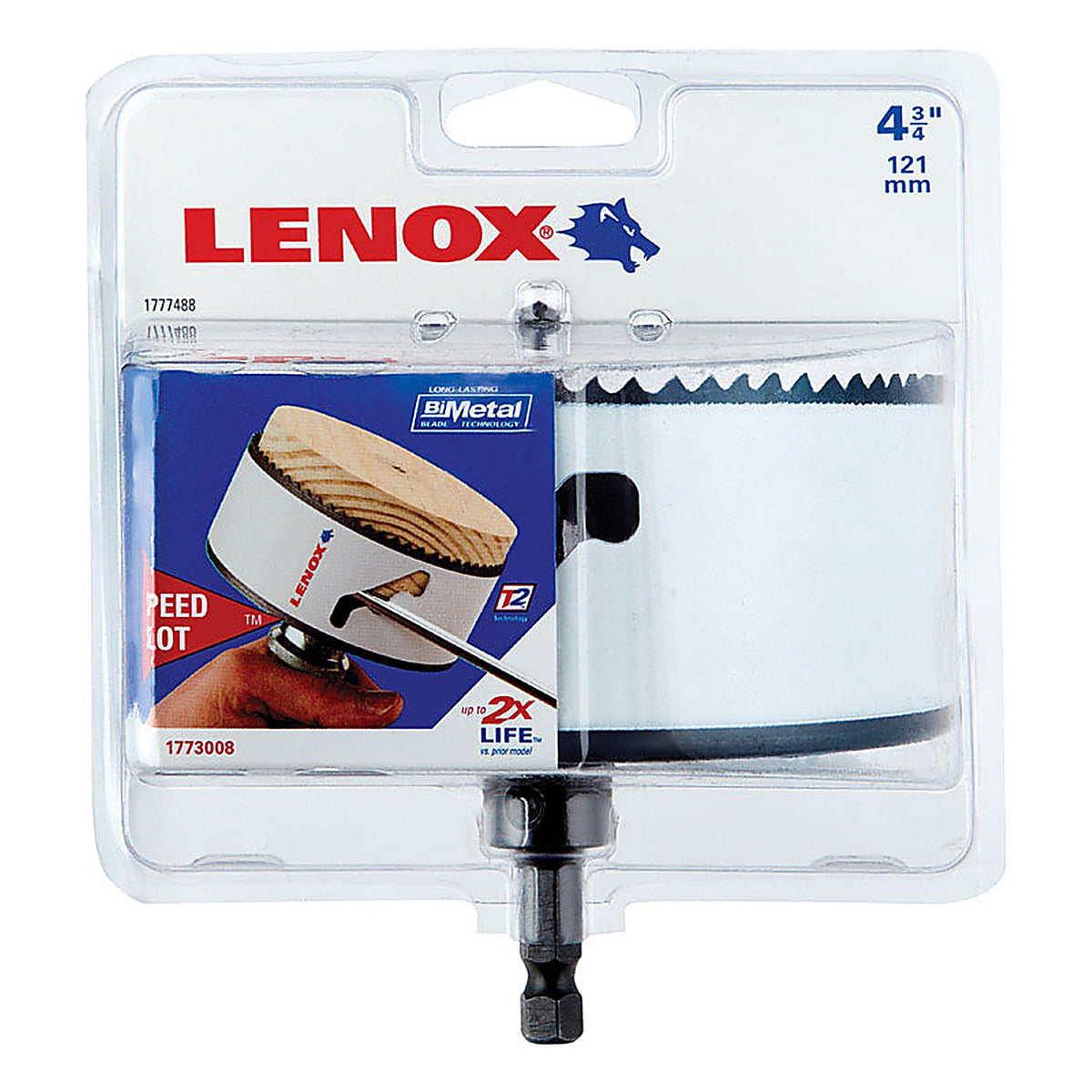 Lenox - 1773008 - Speed Slot 4-3/4 in. Bi-Metal Hole Saw 1 pc