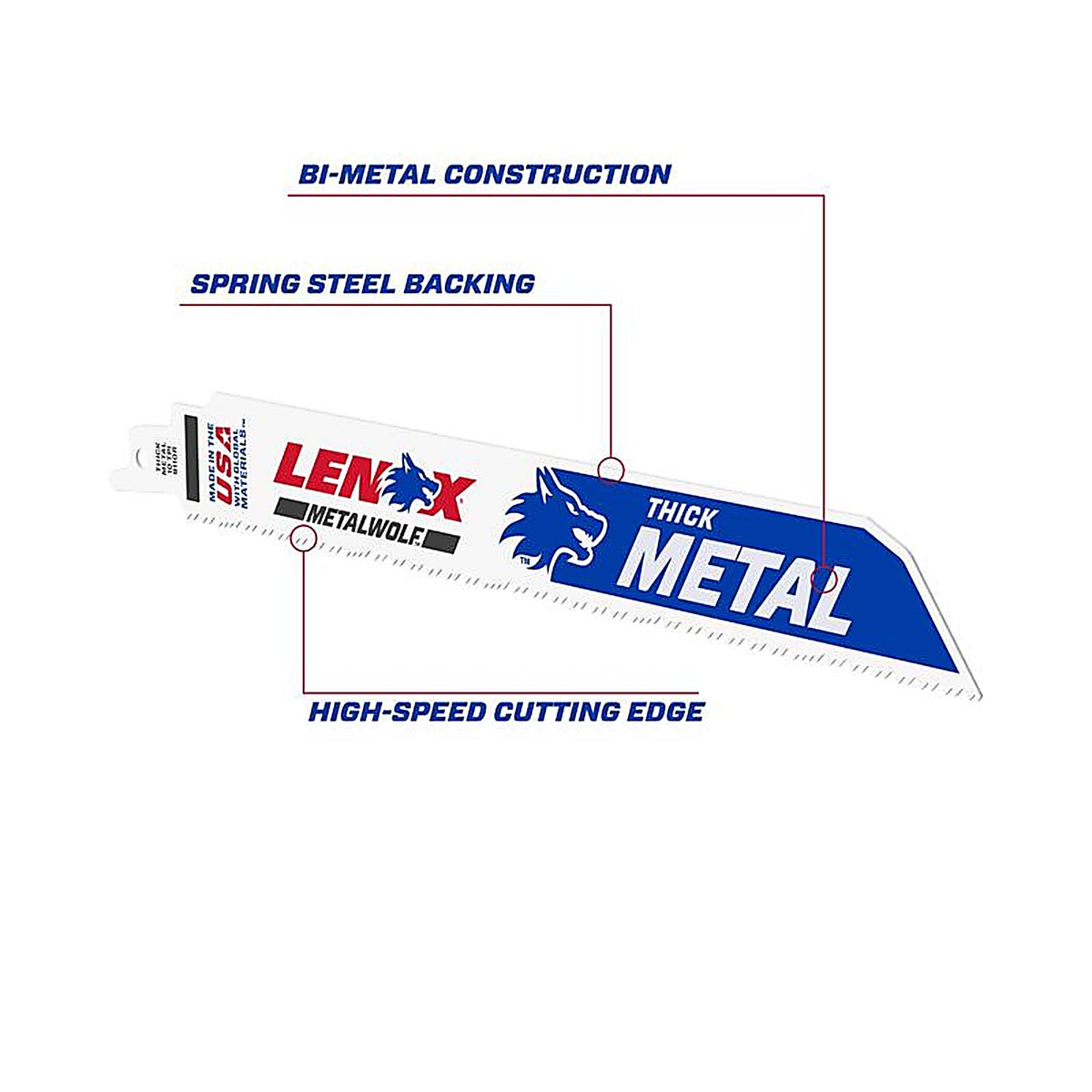 Lenox - 24905T9110R - METALWOLF 9 in. Bi-Metal WAVE EDGE Reciprocating Saw Blade 10 TPI 2 pk