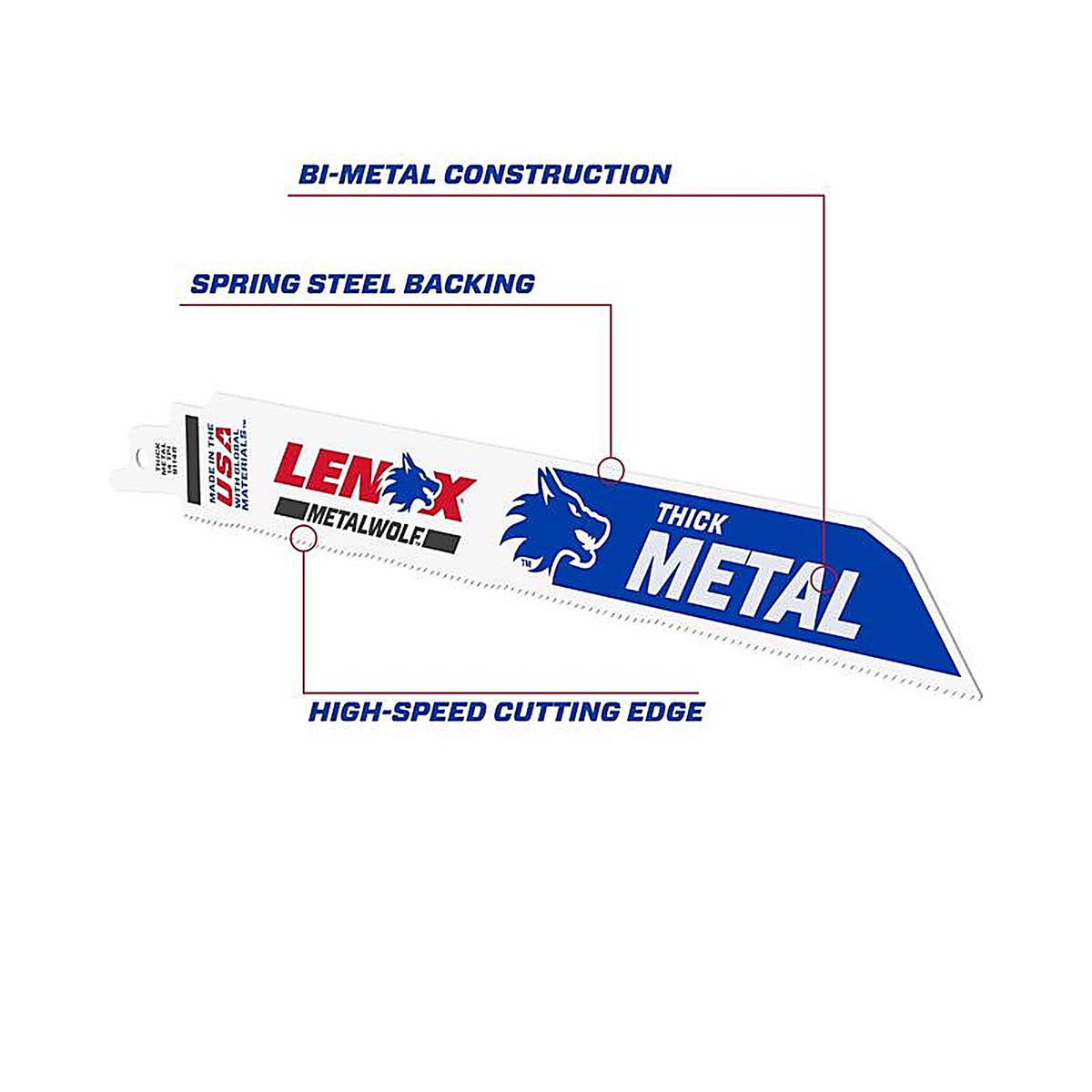 Lenox - 24906T9114R - Lazer 9 in. Bi-Metal Reciprocating Saw Blade 14 TPI - 2/Pack