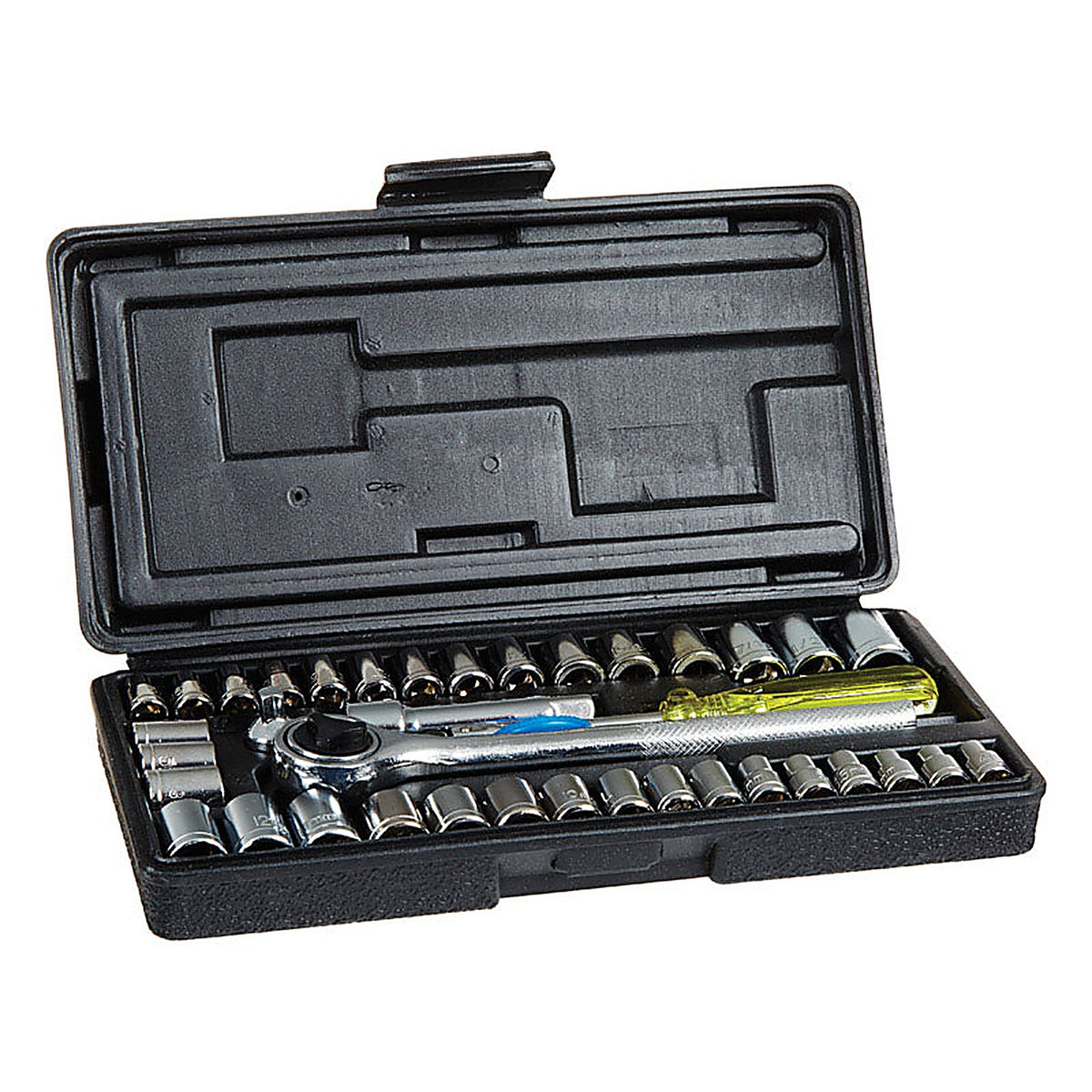 Steel Grip - PSO40 - 1/4 and 3/8 in. drive Metric and SAE Socket and Ratchet Set 40/pc.