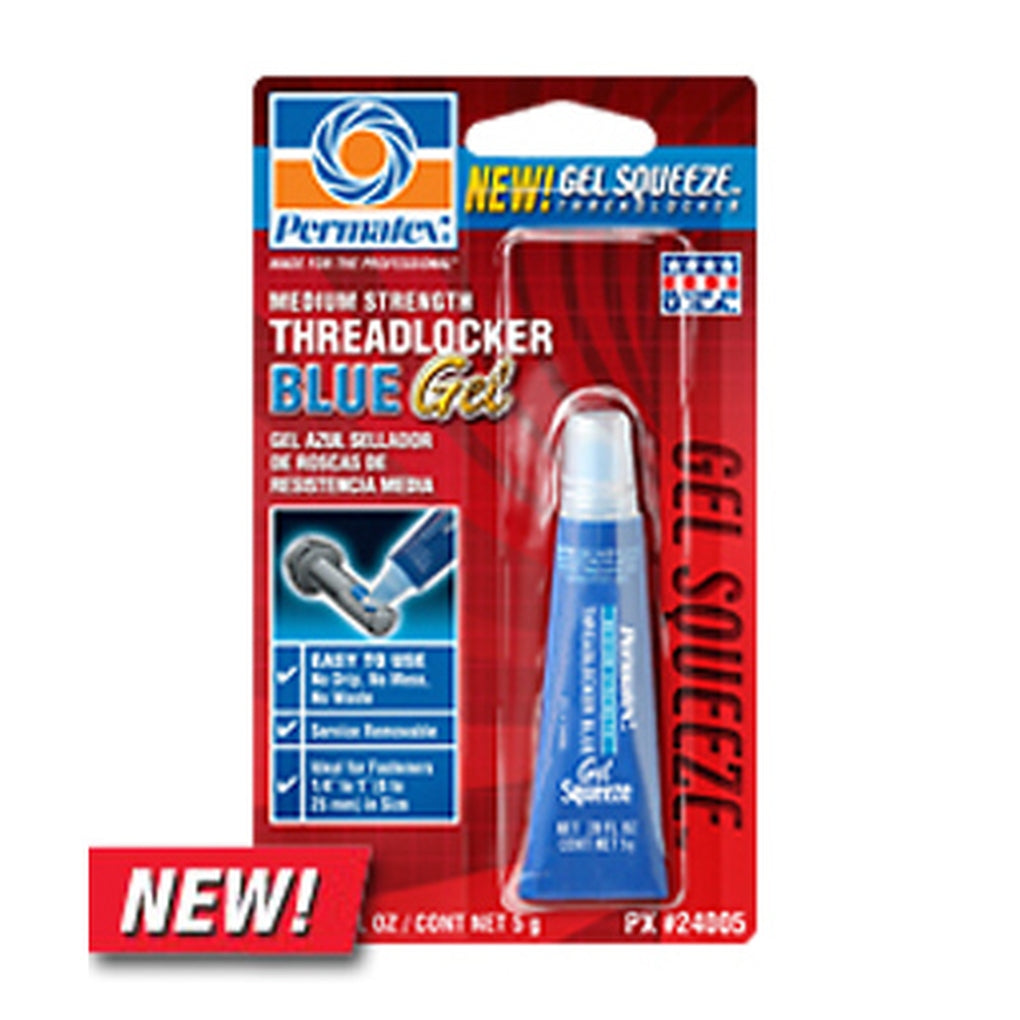 Permatex - 24005 - GEL SQUEEZE Medium Strength Threadlocker BLUE Gel, 5 g tube