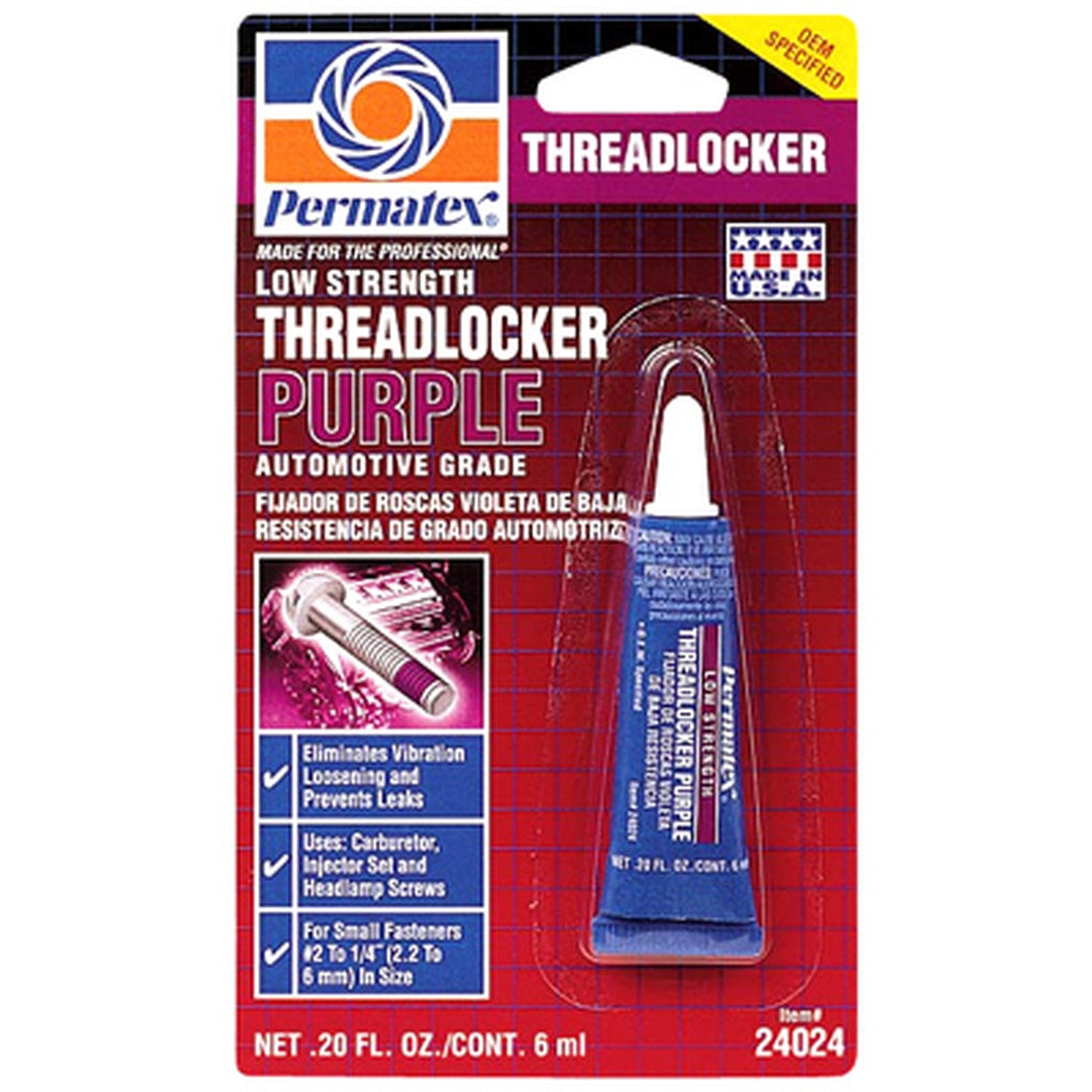 Permatex - 24024 - Low Strength Threadlocker Purple, 6 ml Tube