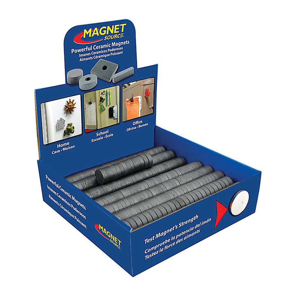 Master Magnetics - MDNCD10CR75 - .197 in. Ceramic Disc Magnets 0.7 lb. pull 3.4 MGOe Black 500/pc.