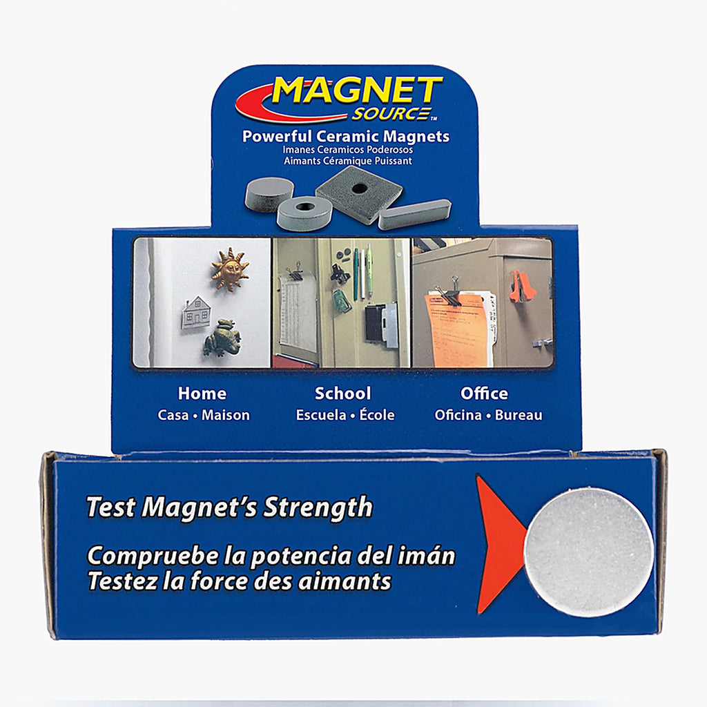 Master Magnetics - MDNCD10CR75 - .197 in. Ceramic Disc Magnets 0.7 lb. pull 3.4 MGOe Black 500/pc.