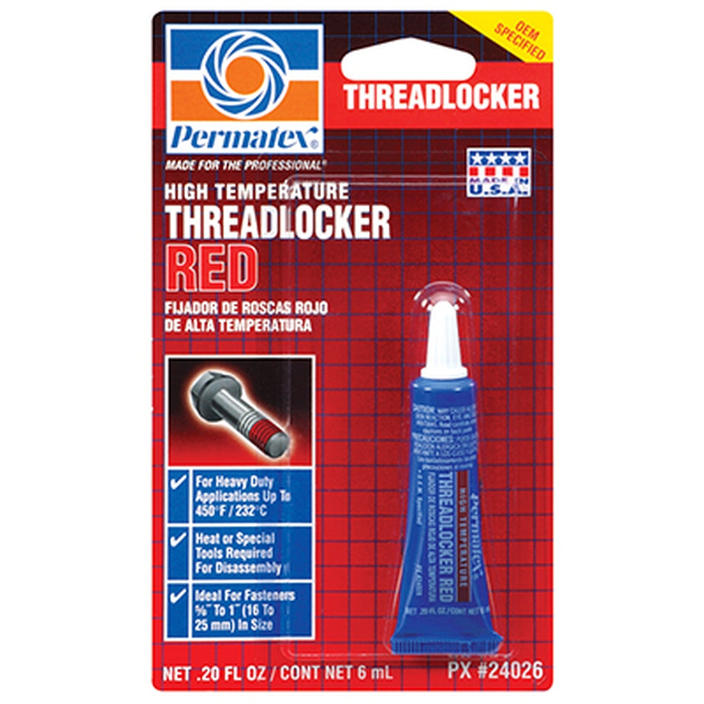 Permatex - 24026 - High Temperature Threadlocker RED