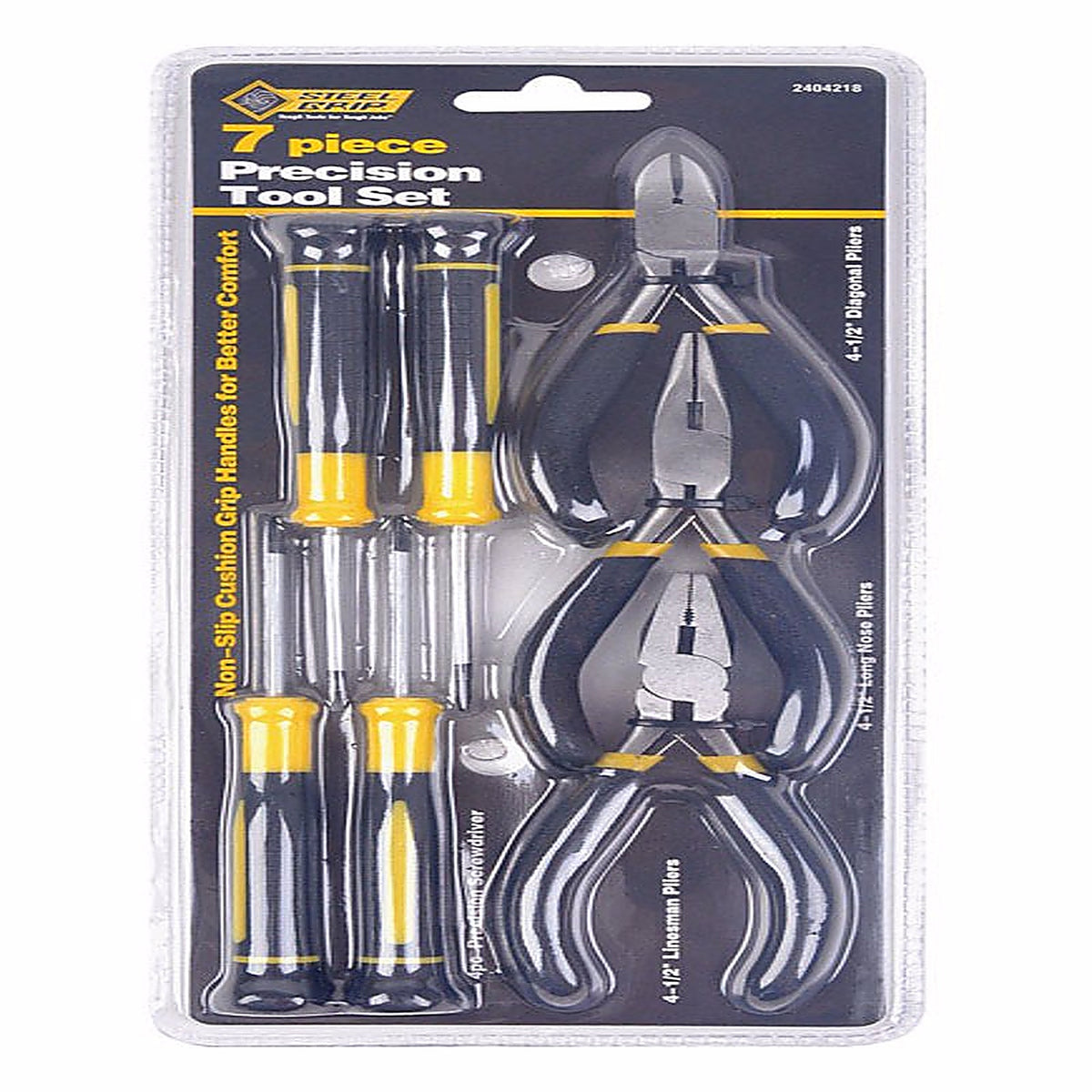 Steel Grip - DR63920 - Precision Tool Set Black/Yellow 7/pc.