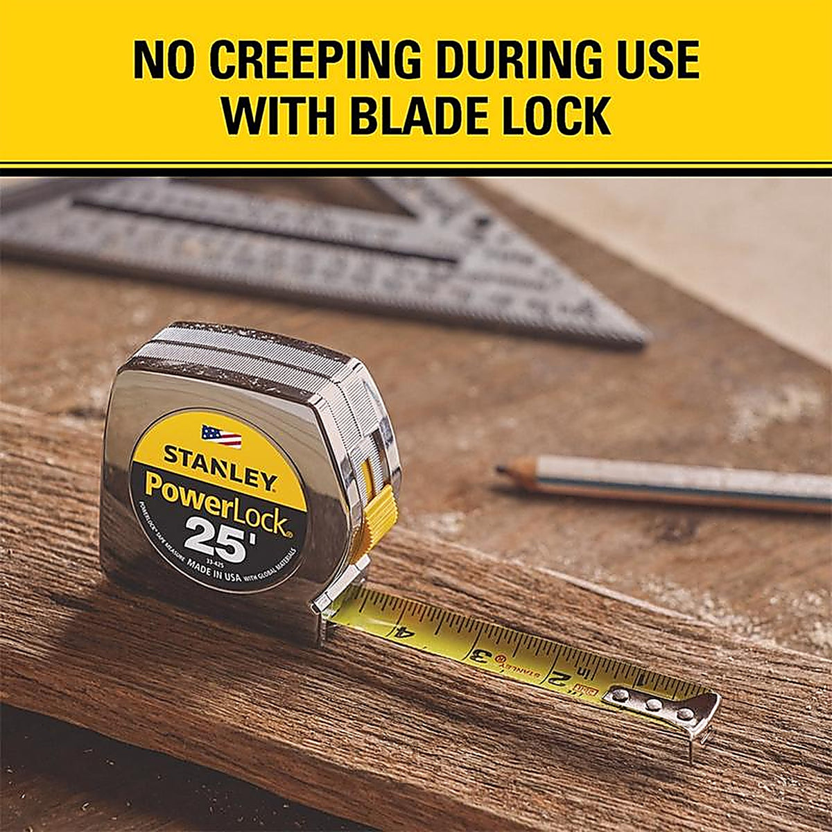 Stanley - 33-425 - PowerLock 25 ft. L x 1 in. W Tape Measure - 1/Pack