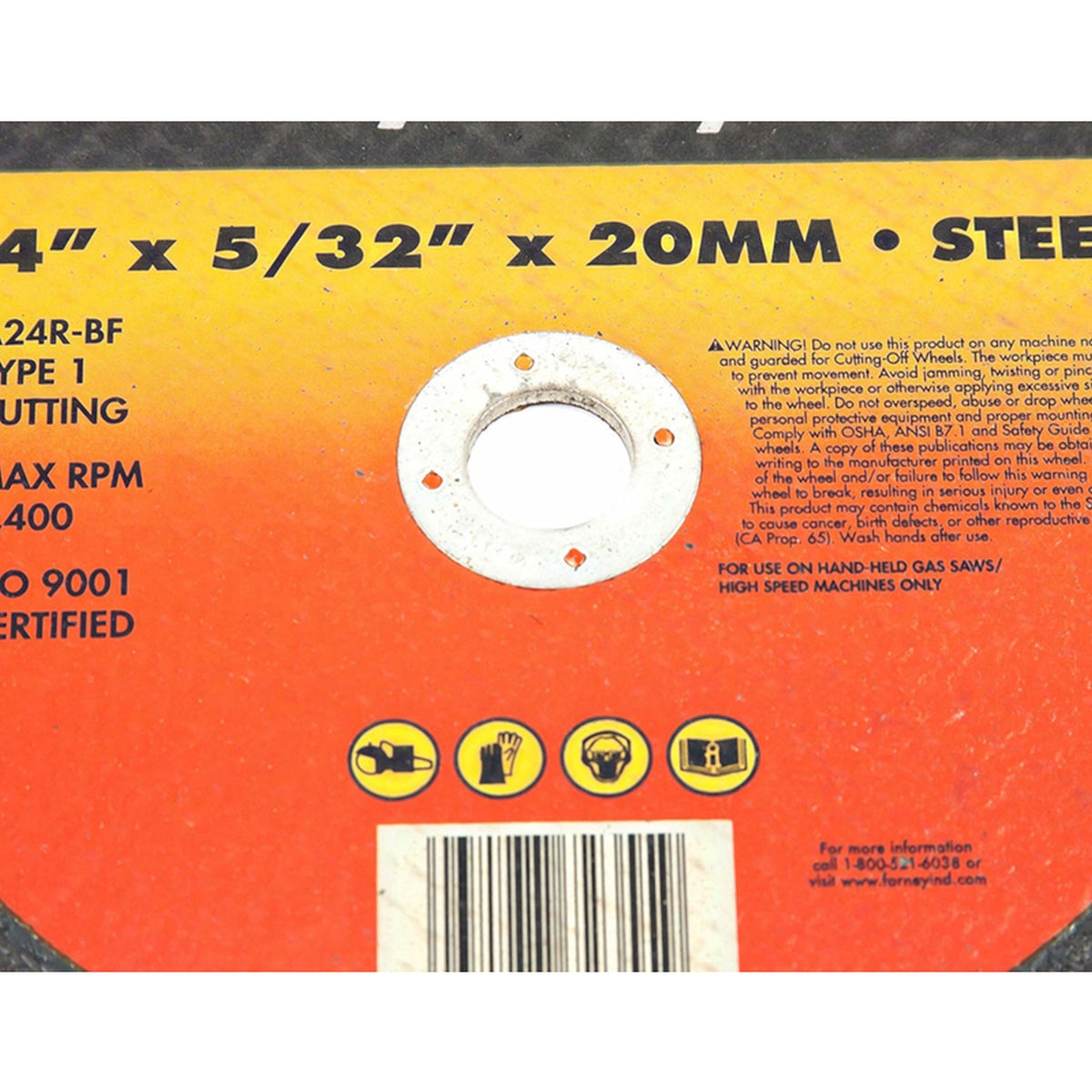 Forney - 72355 - 14 in. D X 20 mm S Aluminum Oxide Metal Cutting Wheel 1 pc