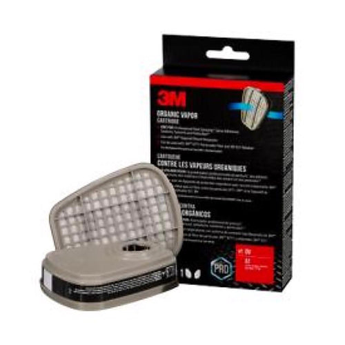 3M - 6001P1-DC - KN95 Sanding and Lead Paint Removal Replacement Cartridge 6000 Gray 1 pair