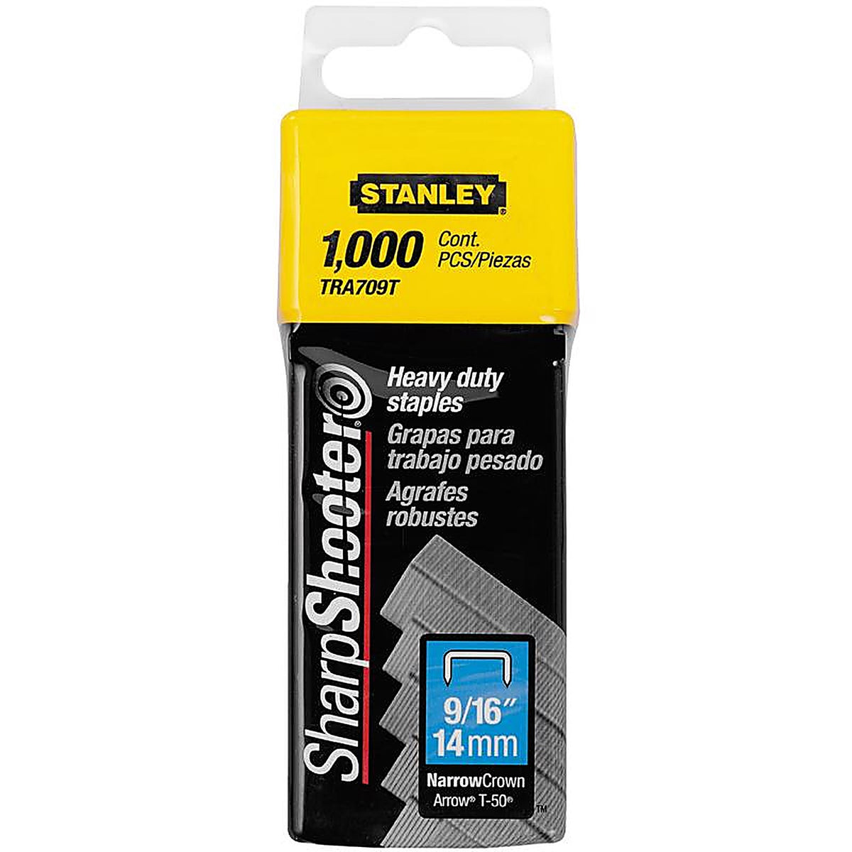 Stanley - TRA709T - Sharp Shooter 27/64 in. W X 9/16 in. L Narrow Crown Heavy Duty Staples 1000 pk
