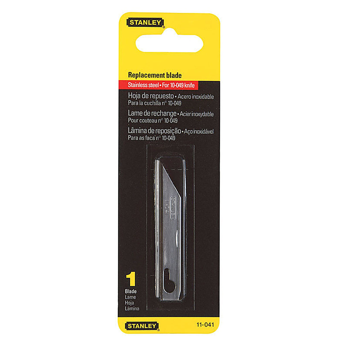 Stanley - 11-041 - Stainless Steel Utility Replacement Blade 2-9/16 in. L 1/pc.
