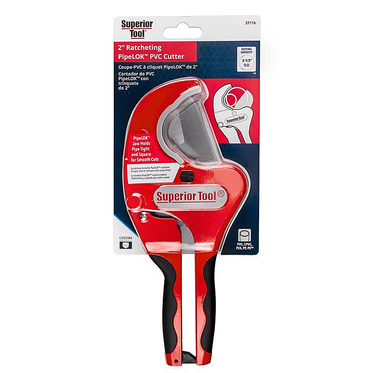 Superior Tool - 37116 - Cutter with Ratchet Handle Red
