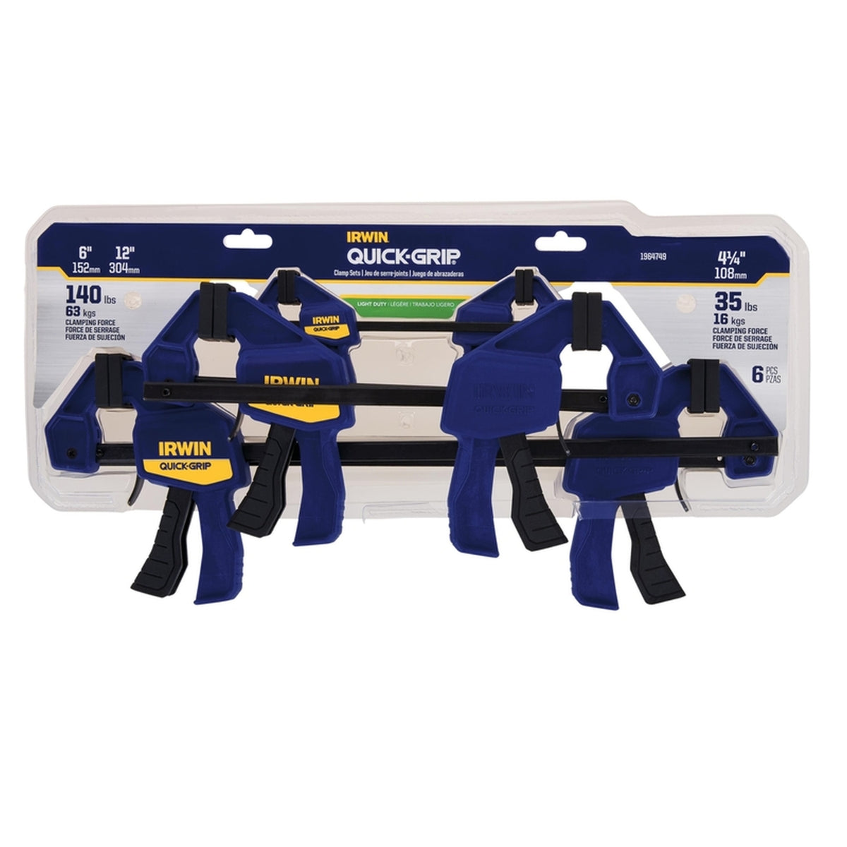 Irwin - 1964749 - Quick-Grip Bar Clamp Set 100 lb.