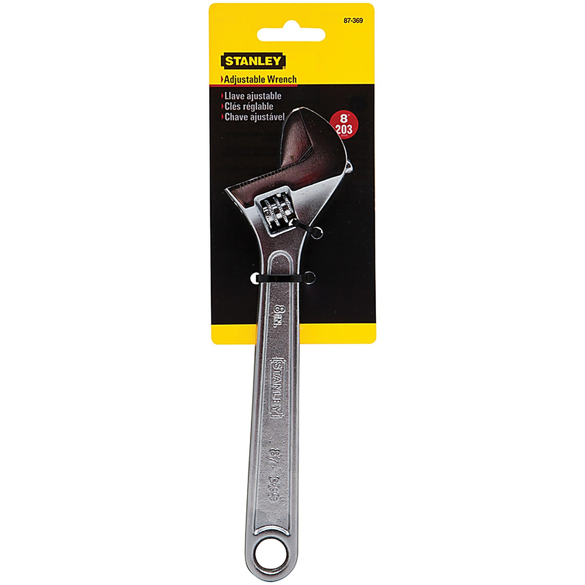 Stanley - 87-369 - 8 in. L Metric and SAE Adjustable Wrench 1/pc.