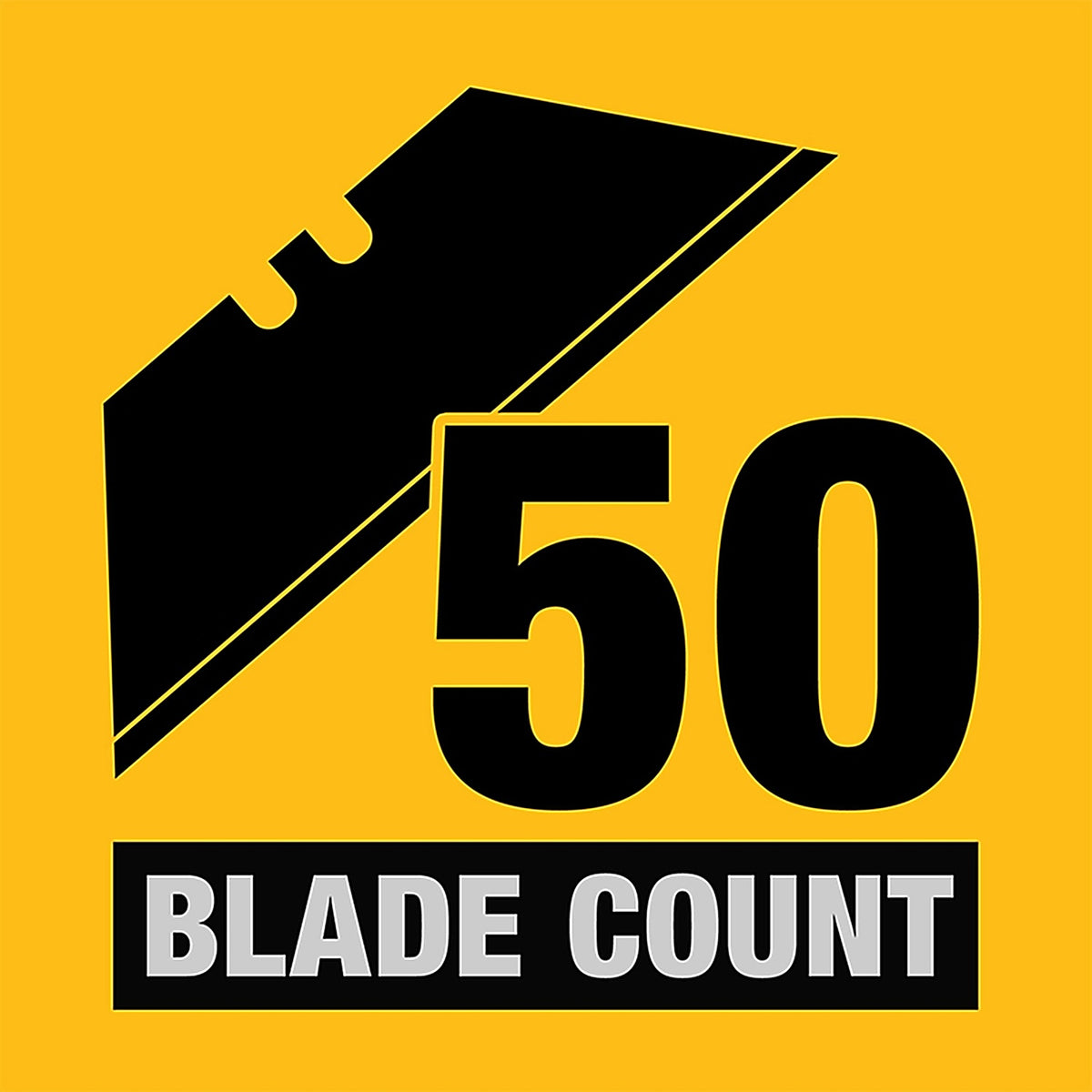 DeWalt - DWHT11131L - Carbide Edge Steel Heavy Duty Utility Blade 2-1/2 in. L 50 pc