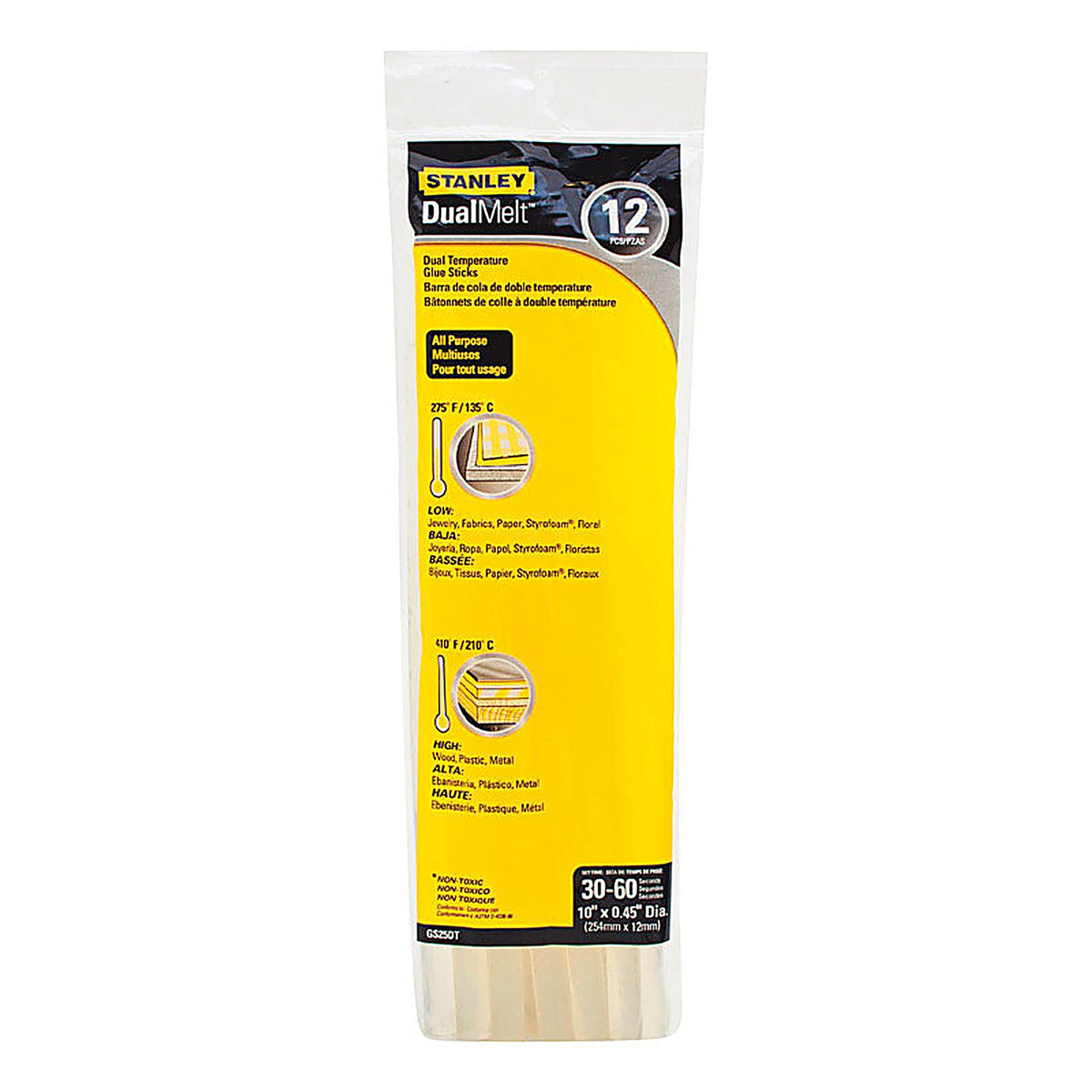 Stanley - GS25DT - 0.5 in. D X 10 in. L Glue Sticks Clear 12 pk