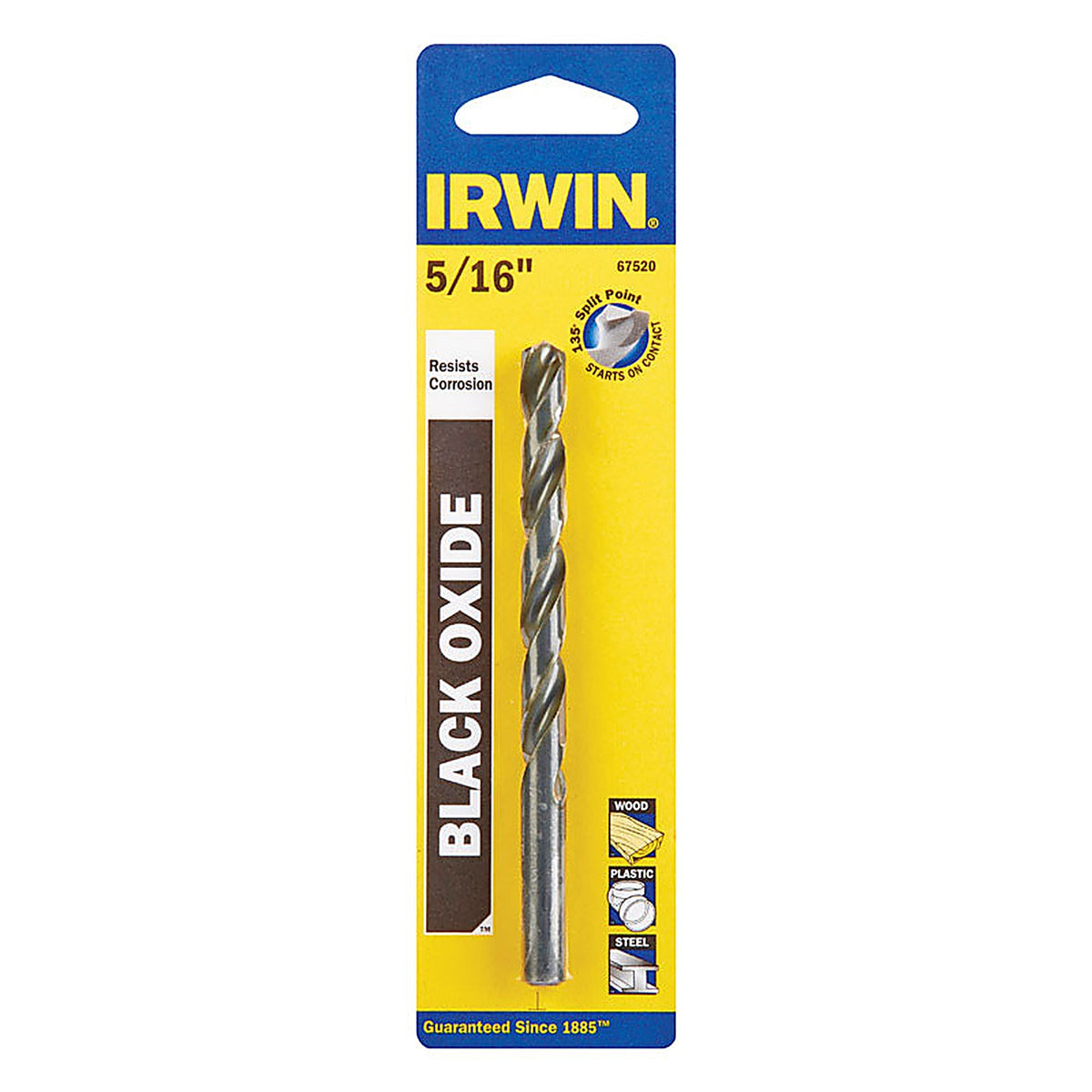 Irwin - 67520 - 5/16 in. X 4-1/2 in. L High Speed Steel Drill Bit Straight Shank 1 pc
